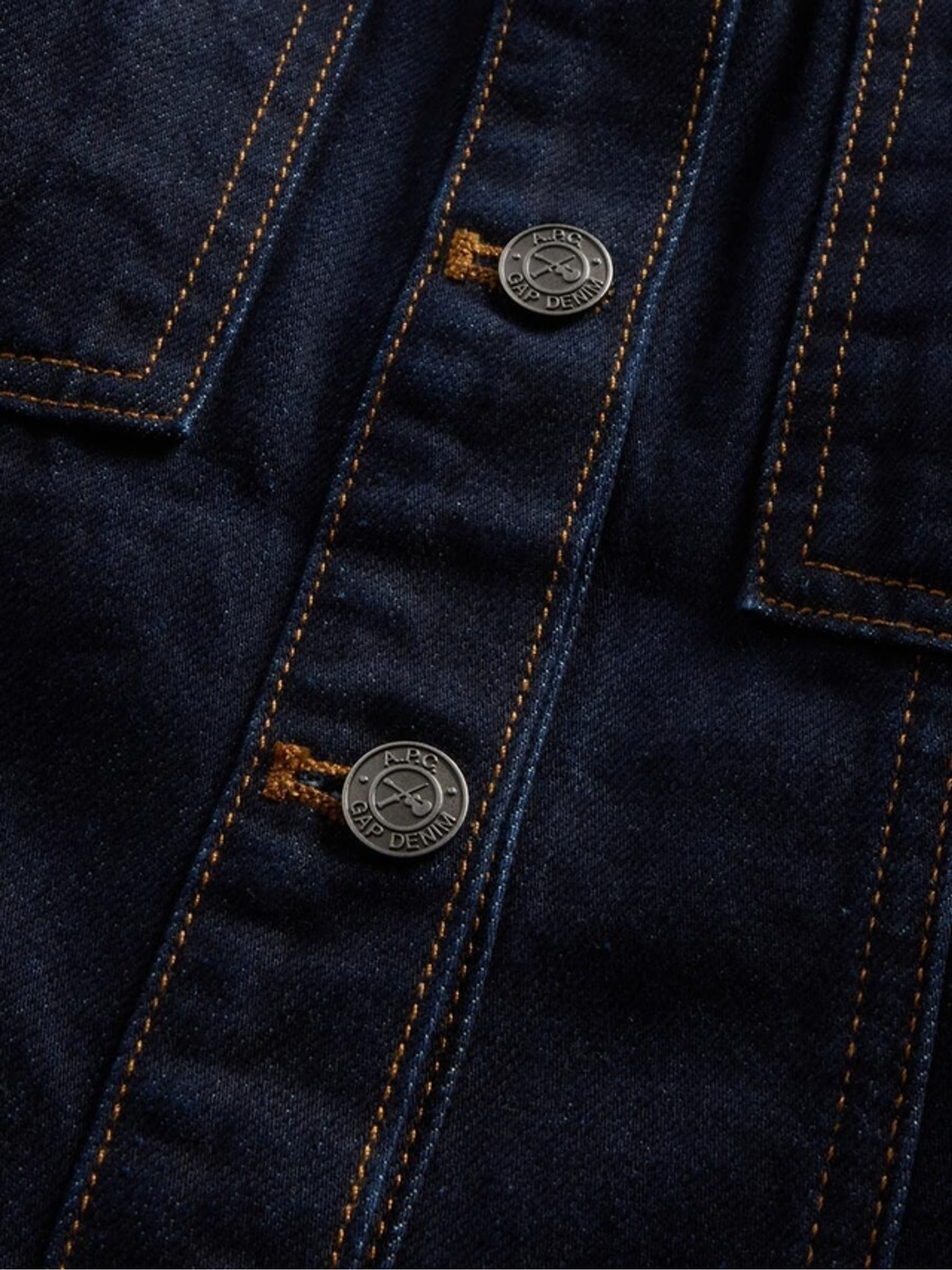 Gap x A.P.C. Dark Wash Structured Denim Jacket - Image 5 of 9