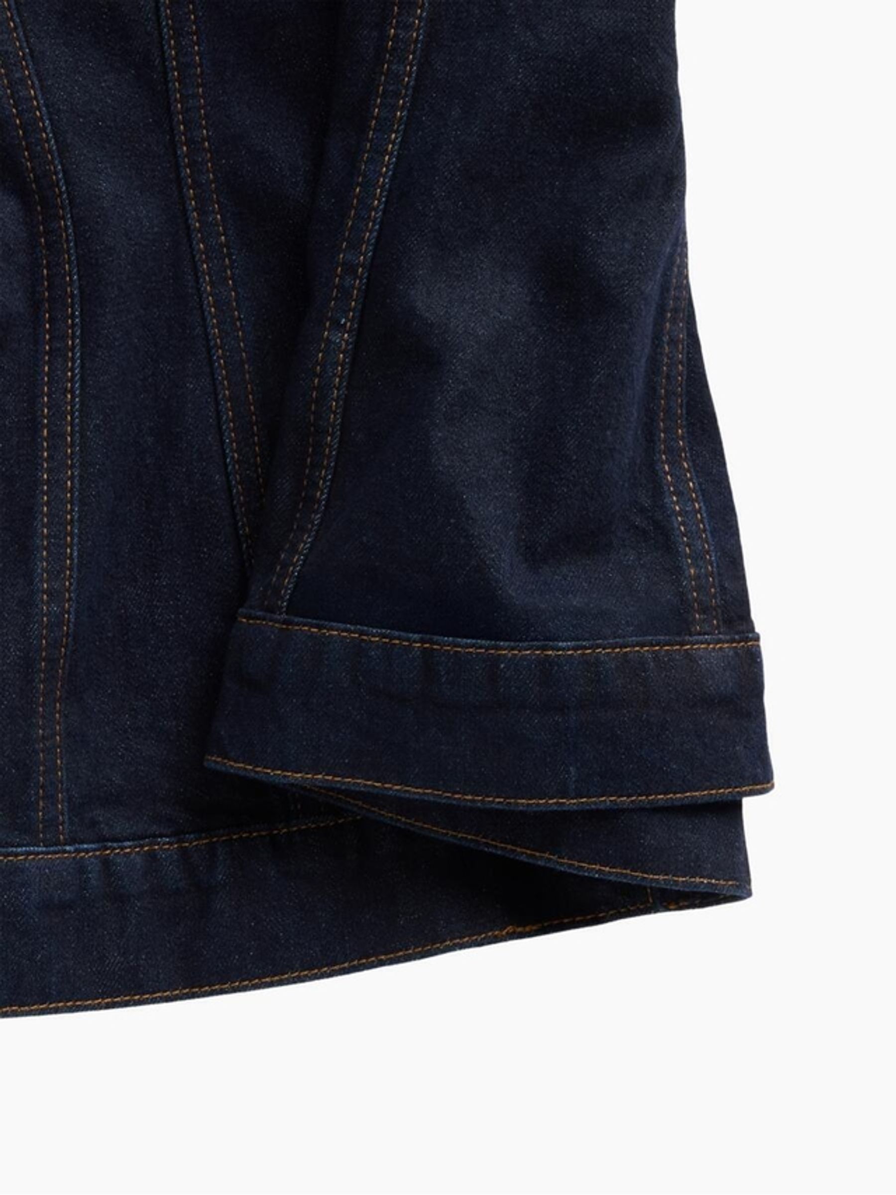 Gap x A.P.C. Dark Wash Structured Denim Jacket - Image 6 of 9