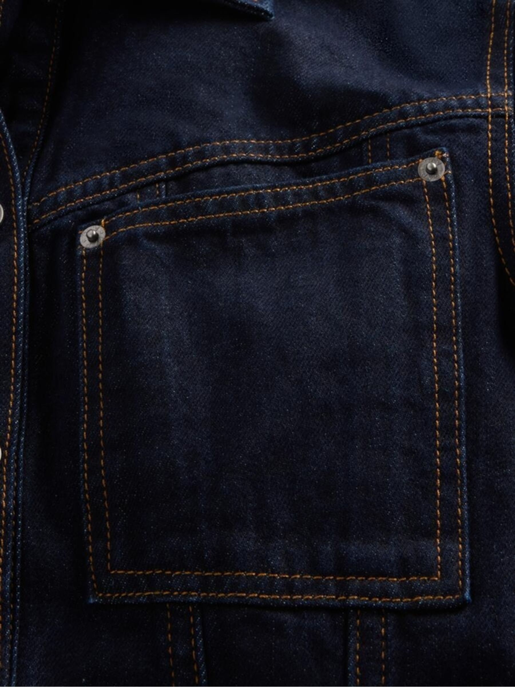 Gap x A.P.C. Dark Wash Structured Denim Jacket - Image 7 of 9