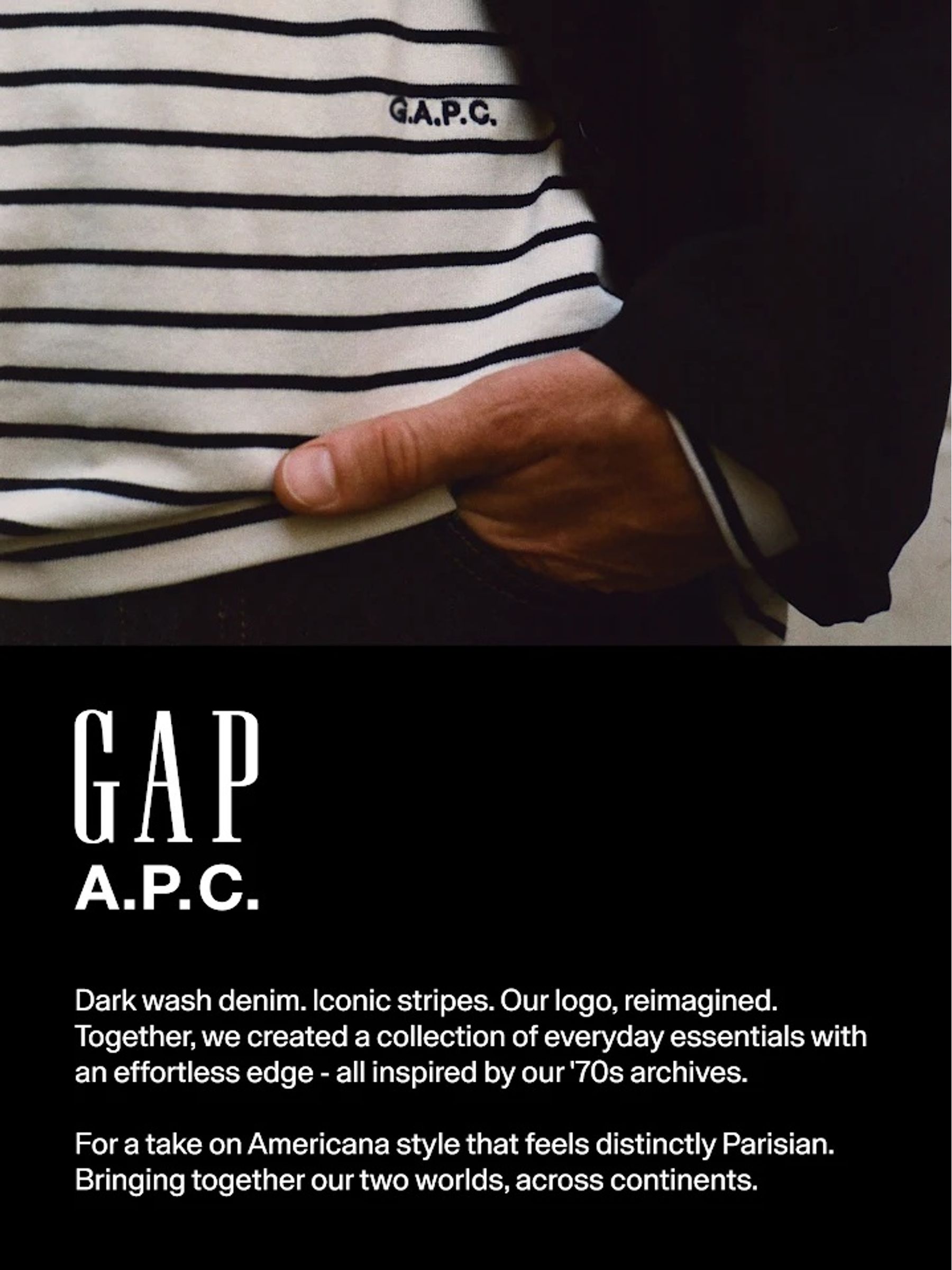 Gap x A.P.C. Dark Wash Structured Denim Jacket - Image 9 of 9