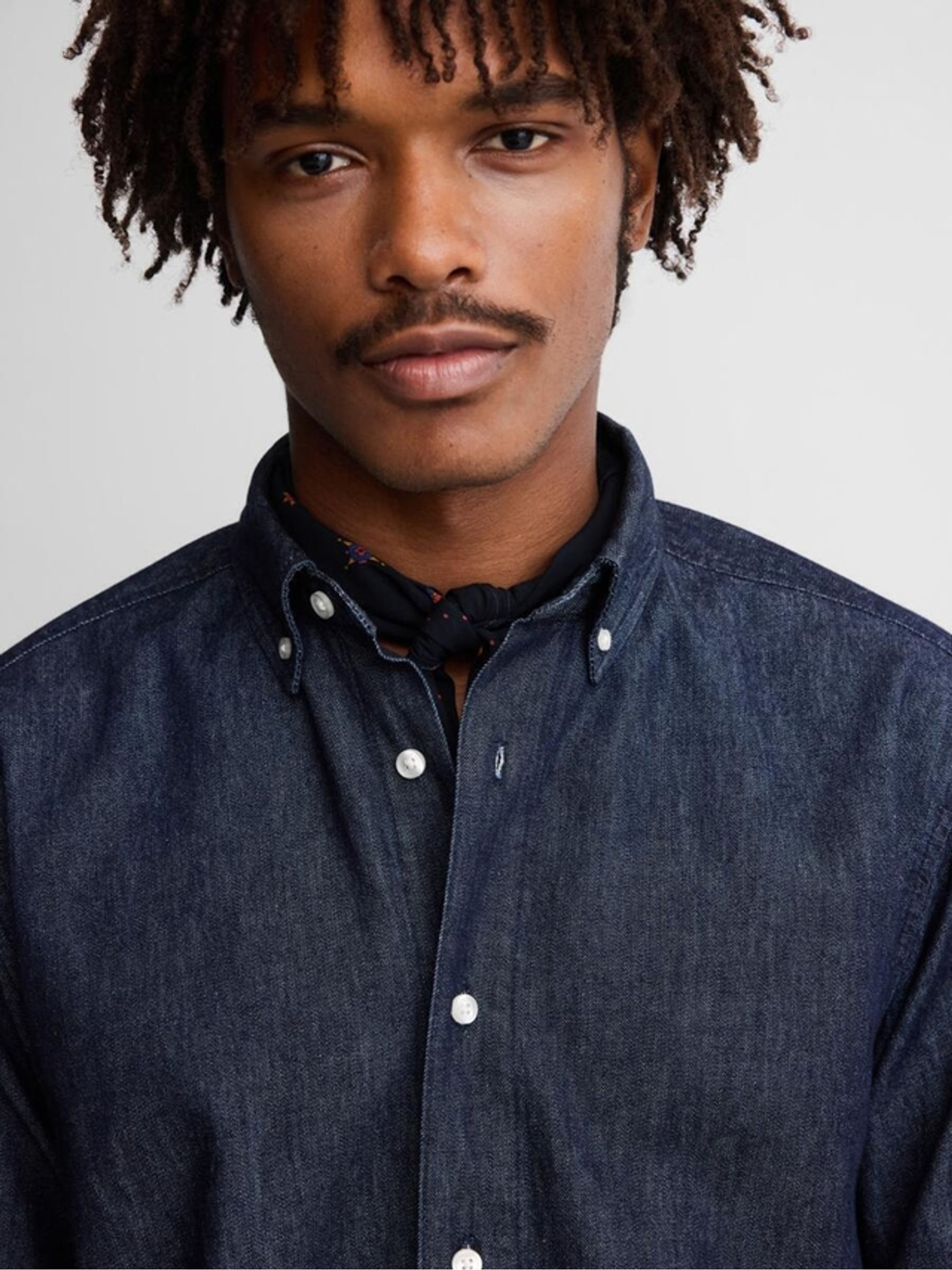 Gap x A.P.C. Navy Printed Scarf - Image 1 of 4 Gap x A.P.C. Navy Printed Scarf - Image 1 of 4