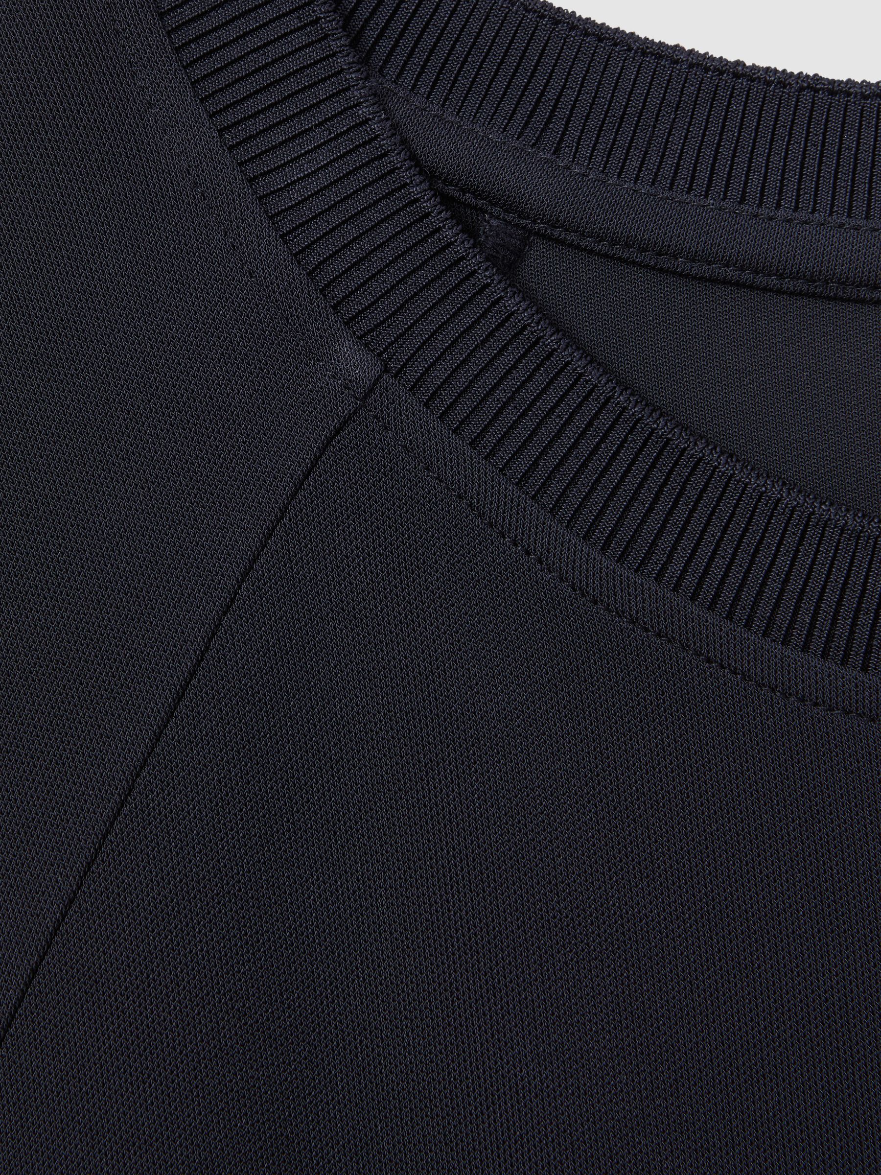 Elasticated Hem Raglan Sleeve Top in Navy - Image 6 of 6