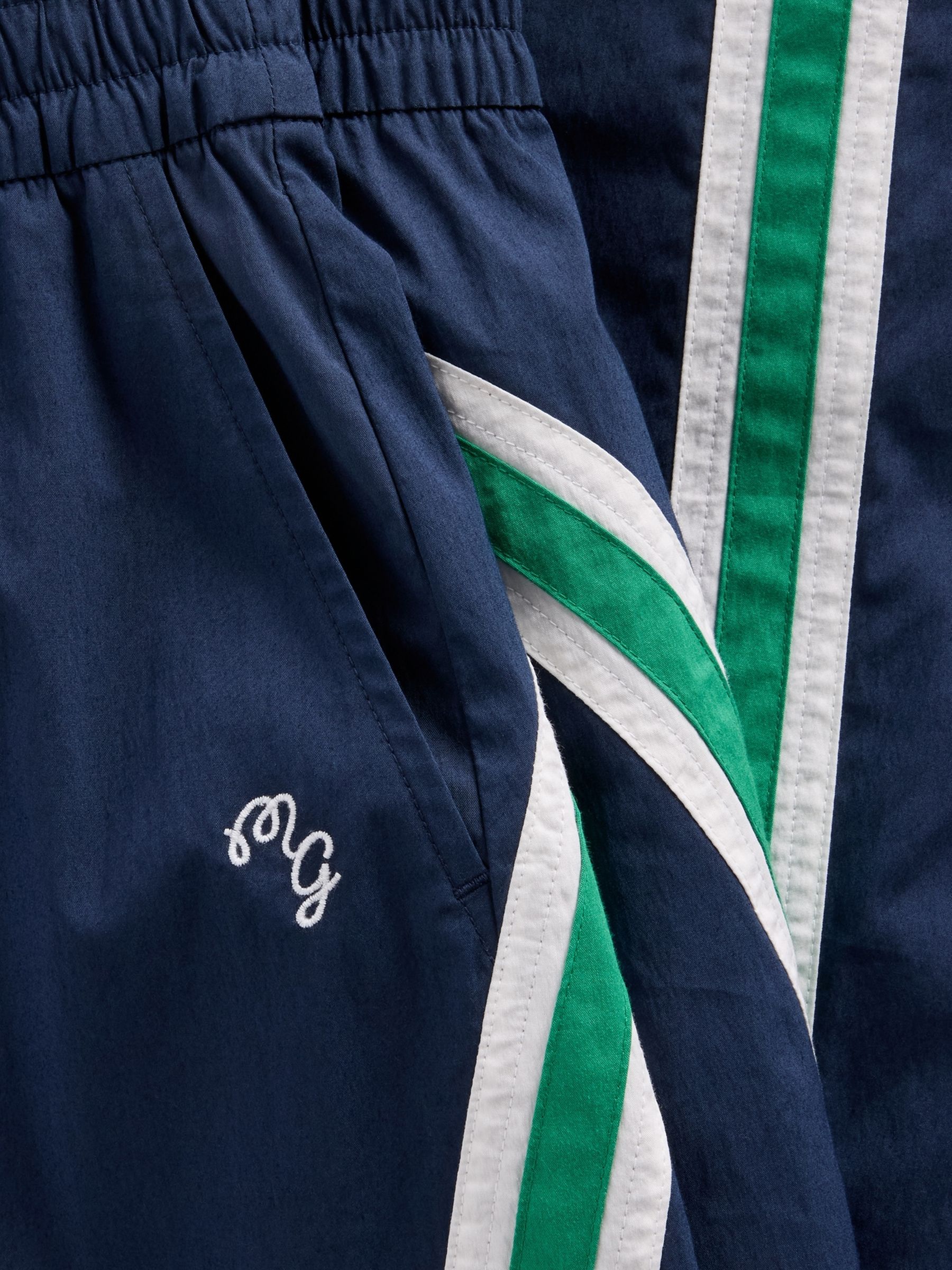 Gap x Malbon Navy Textured Poplin Barrel Track Joggers - Image 9 of 11