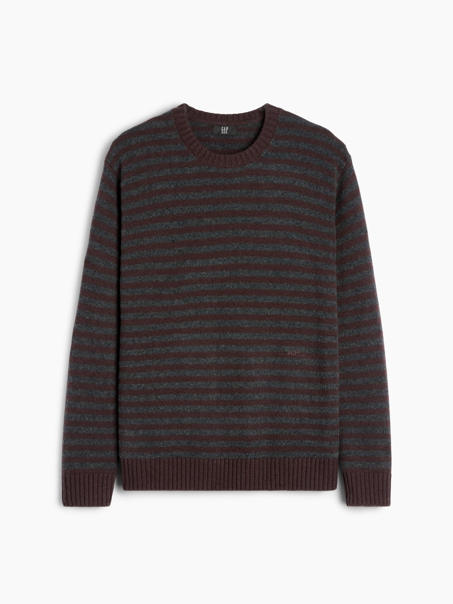 Gap x A.P.C. Brown Stripe Cashmere Jumper - Image 5 of 7