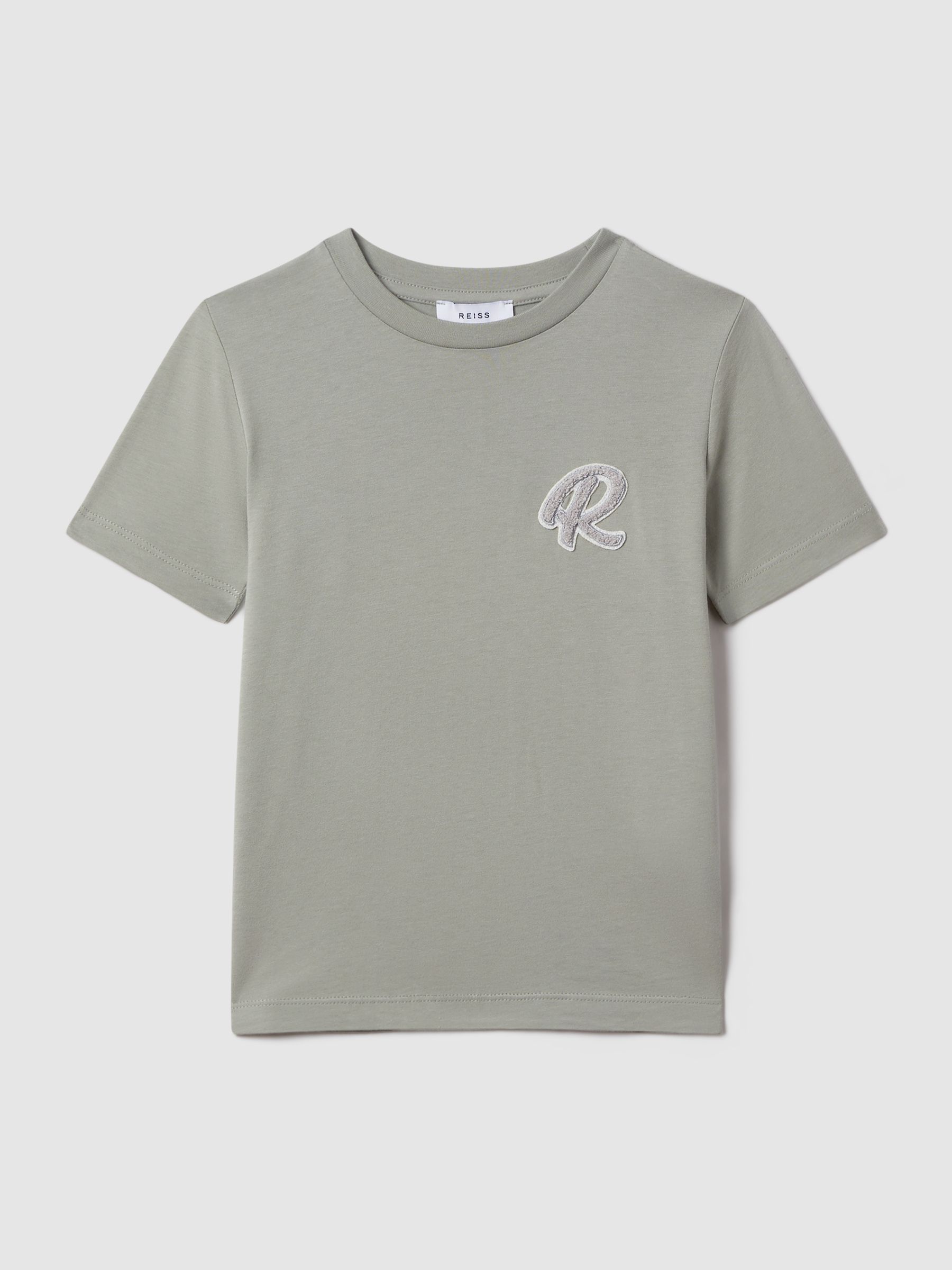 Senior Cotton Crew Neck T-Shirt in Pistachio - Image 2 of 6