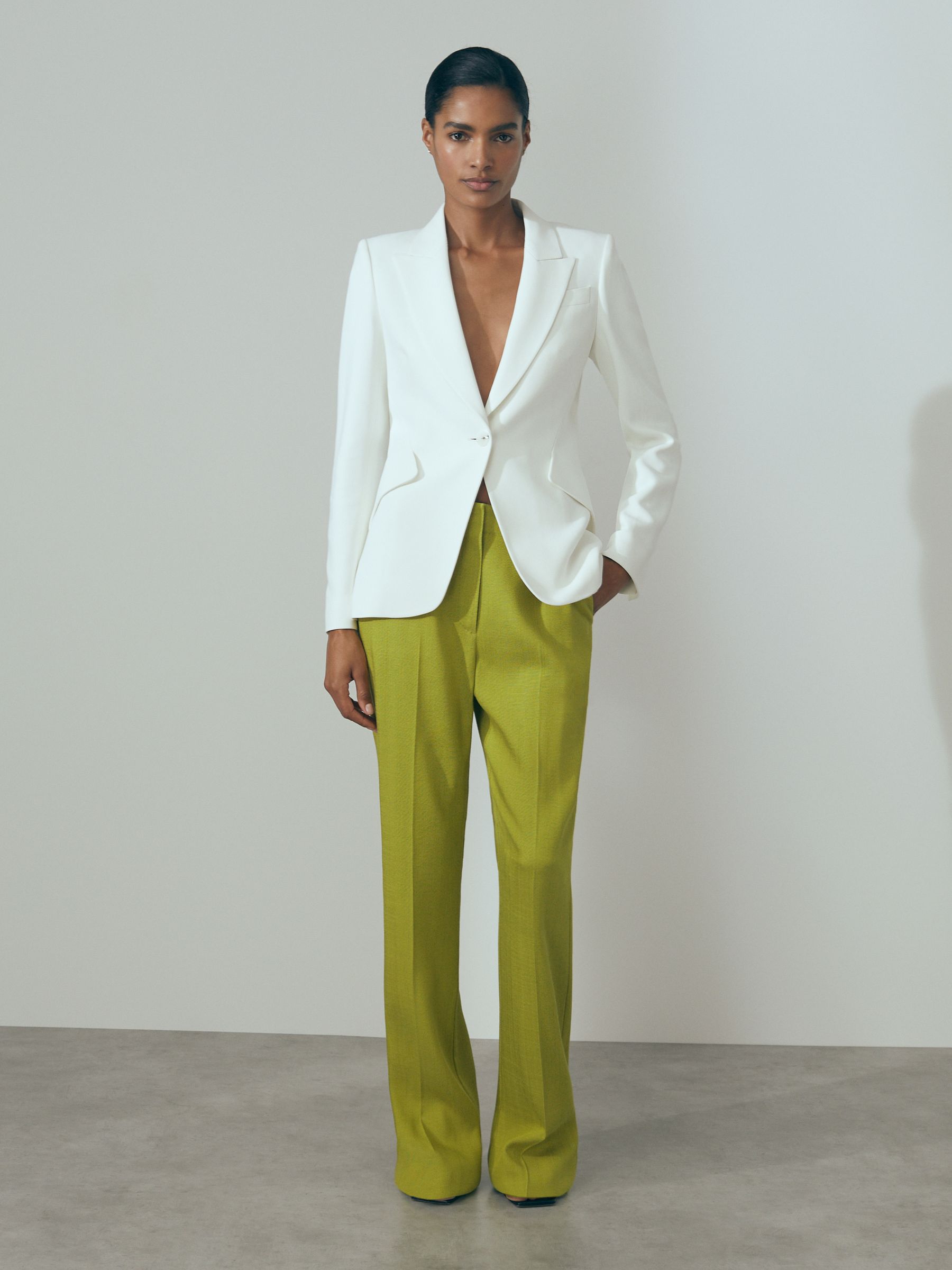 Atelier Slim Fit Suit Blazer in Ivory - Image 3 of 5