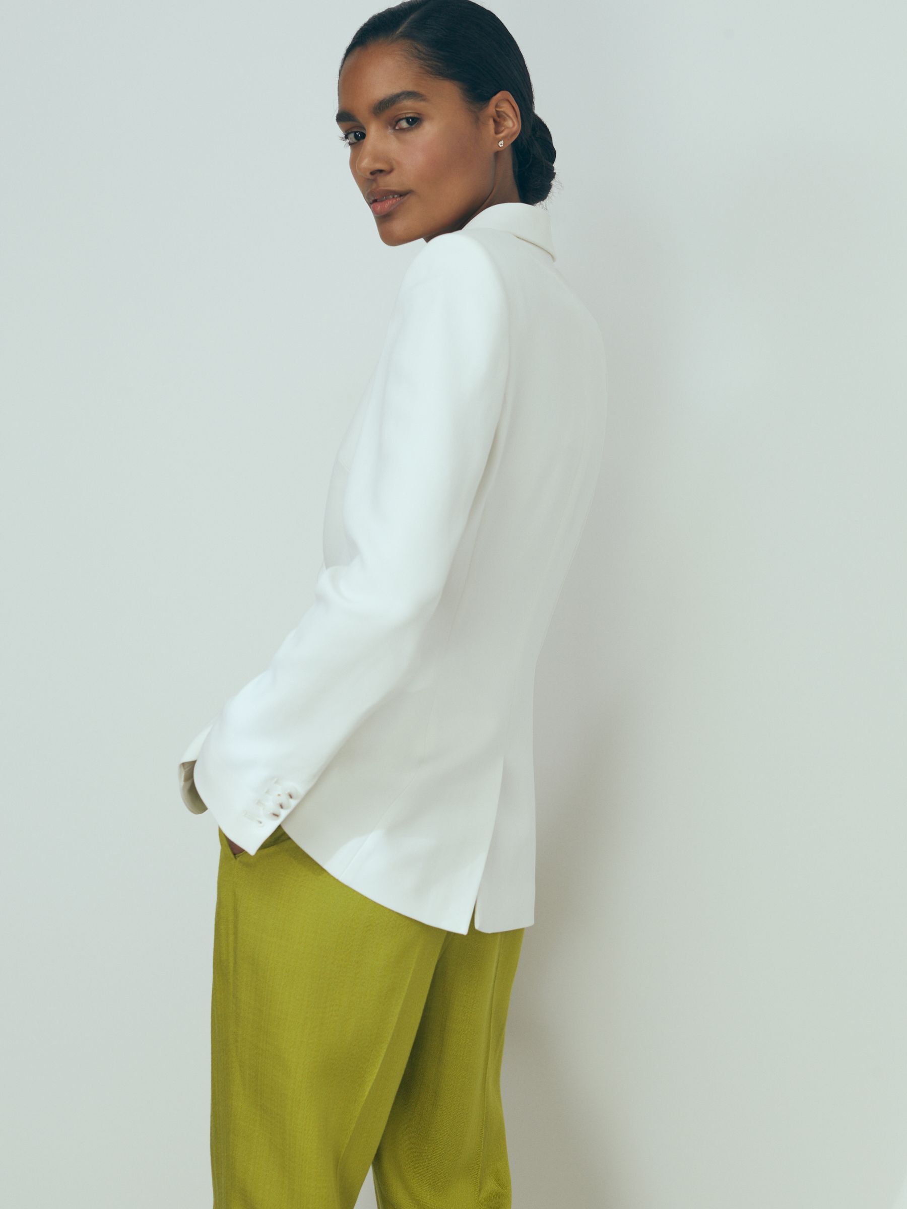 Atelier Slim Fit Suit Blazer in Ivory - Image 4 of 5