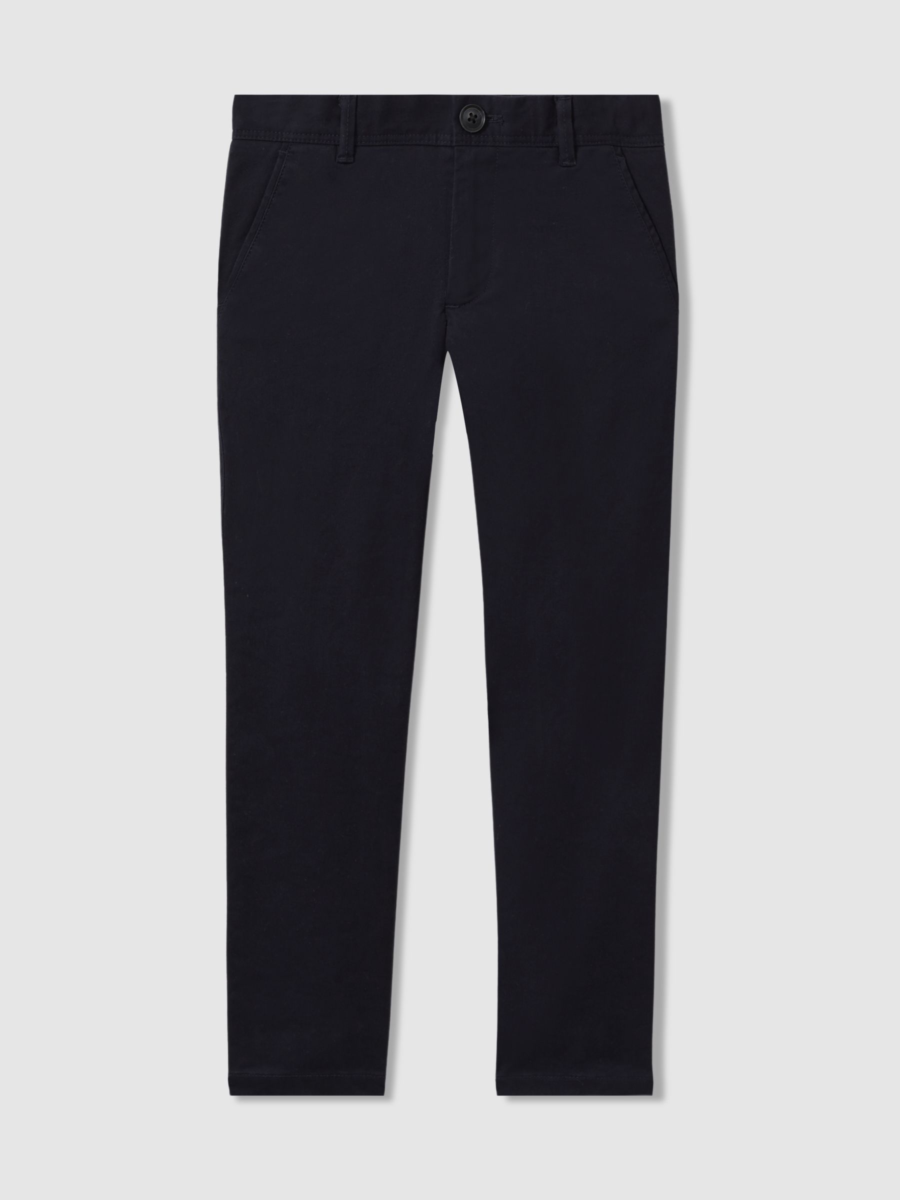 Pantalon chino casual coupe slim bleu marine - Image 1 of 4