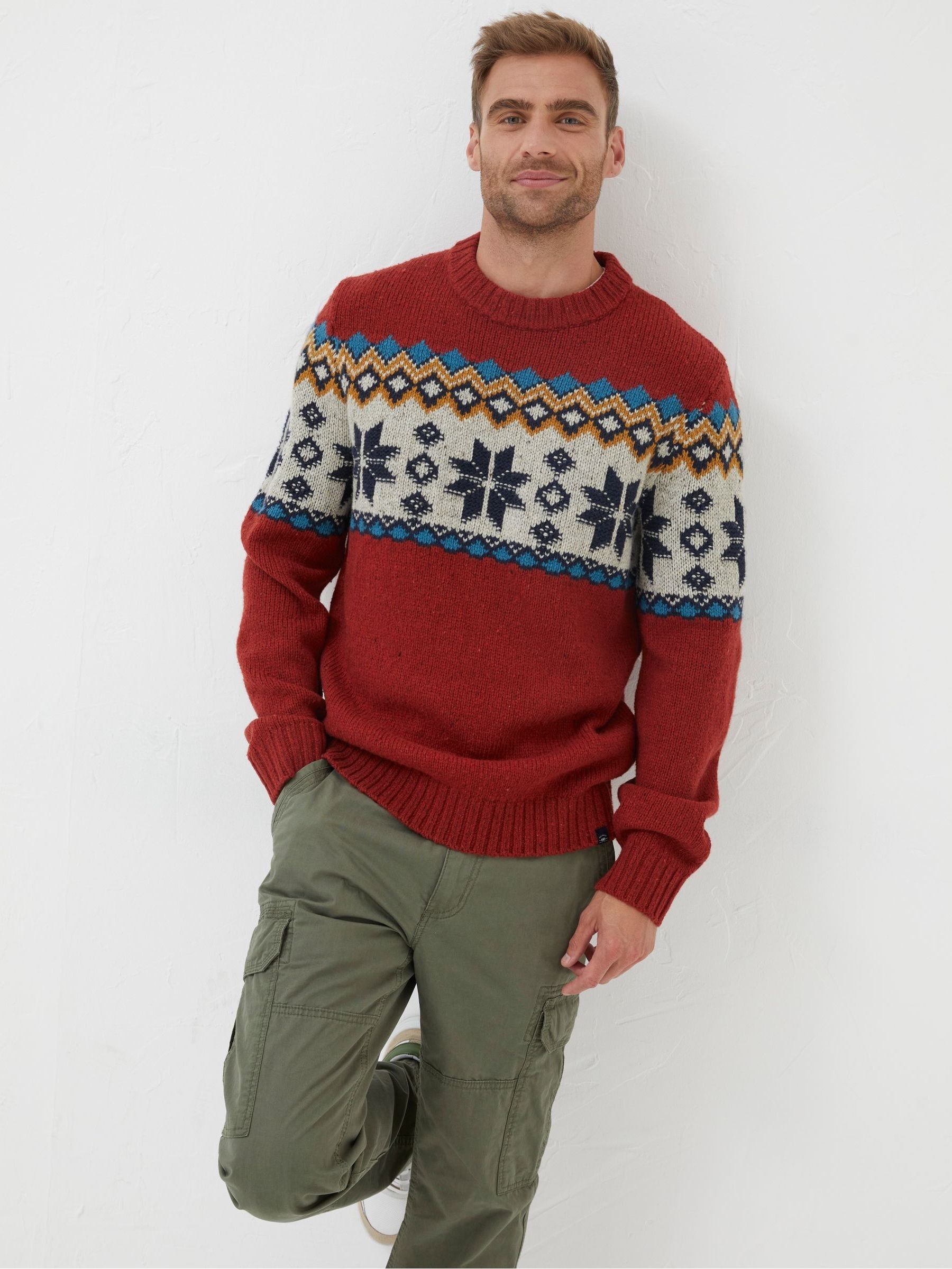Red Denbigh Fairisle Jumper - Image 1 of 6