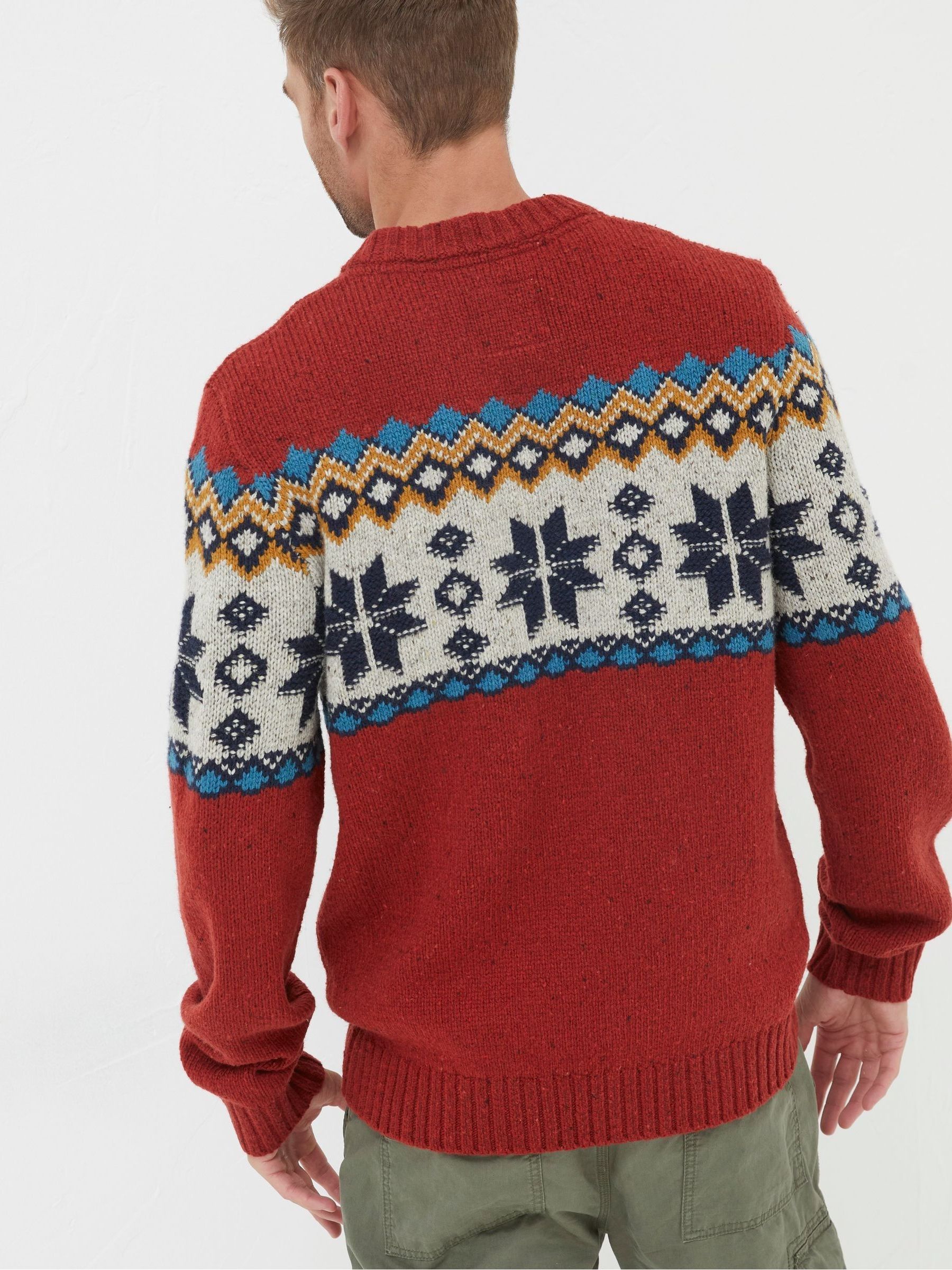 Red Denbigh Fairisle Jumper - Image 3 of 6