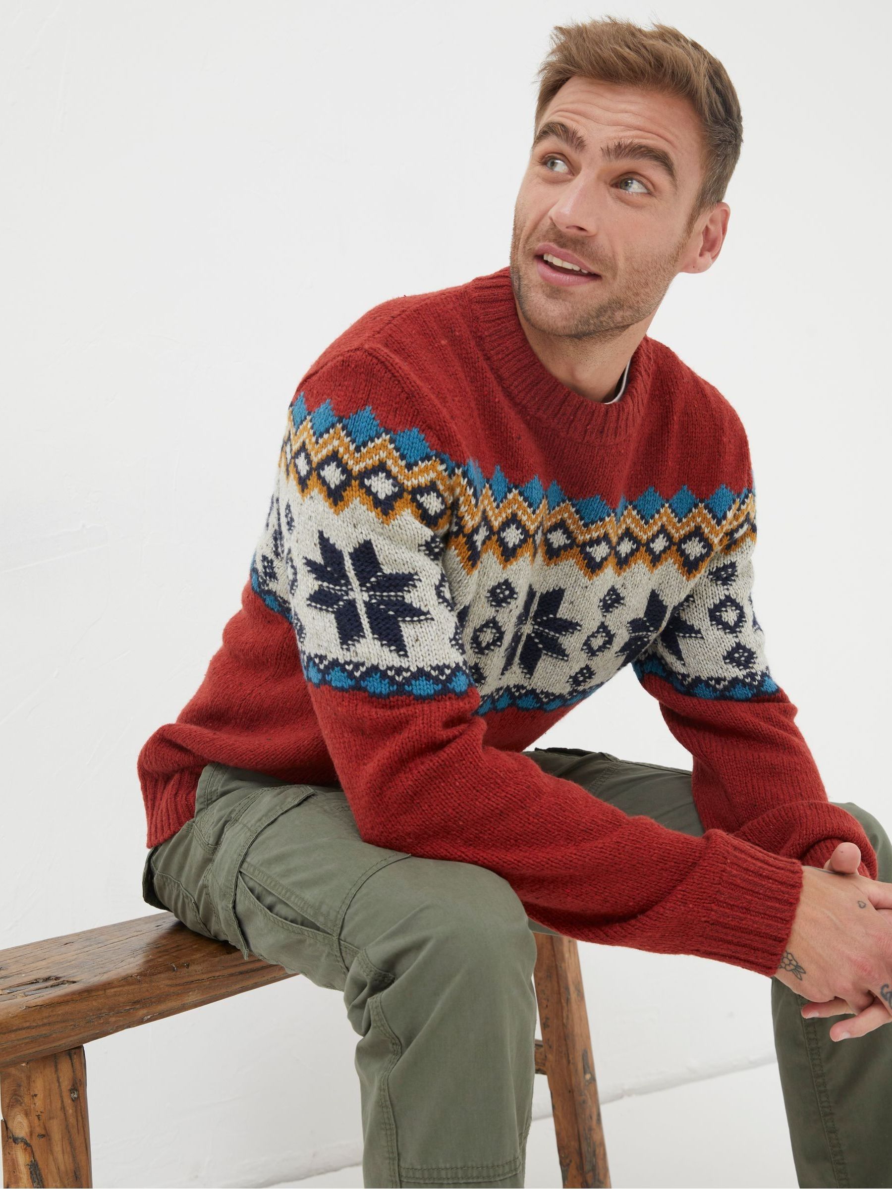 Red Denbigh Fairisle Jumper - Image 4 of 6