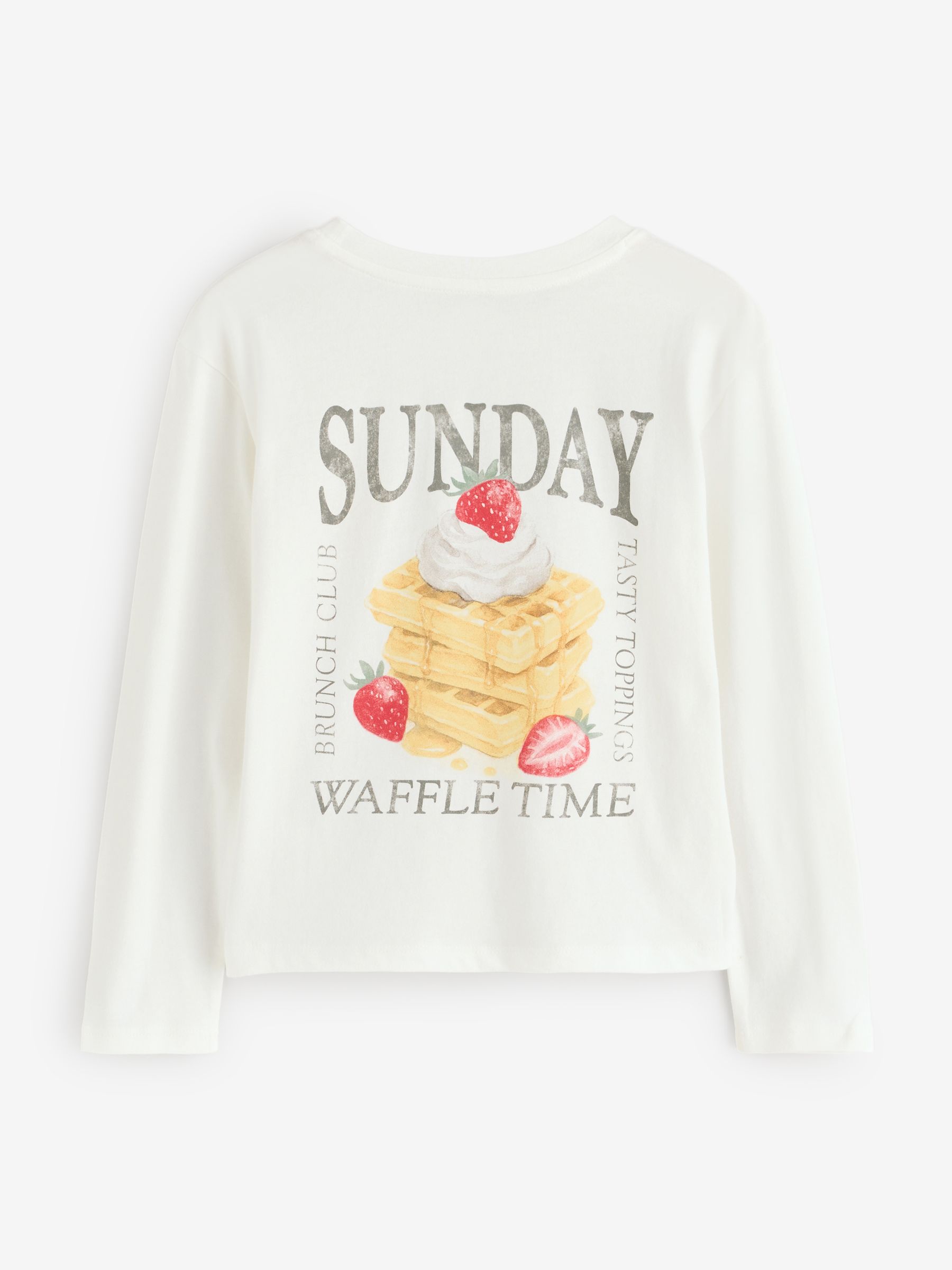 White Pancakes Long Sleeve Graphic T-Shirt - Image 2 of 5