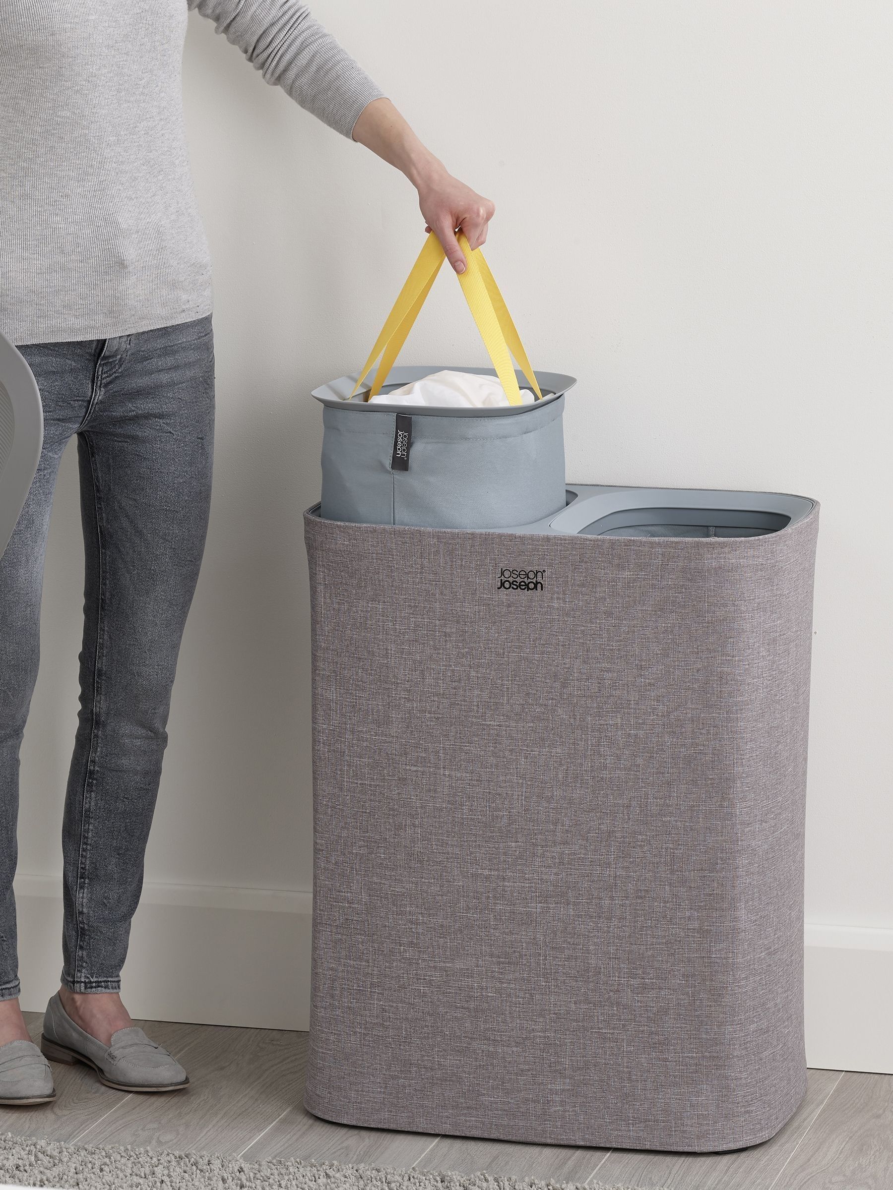 Joseph Joseph Grey Tota 90 Litre Laundry Separation Basket - Image 3 of 4