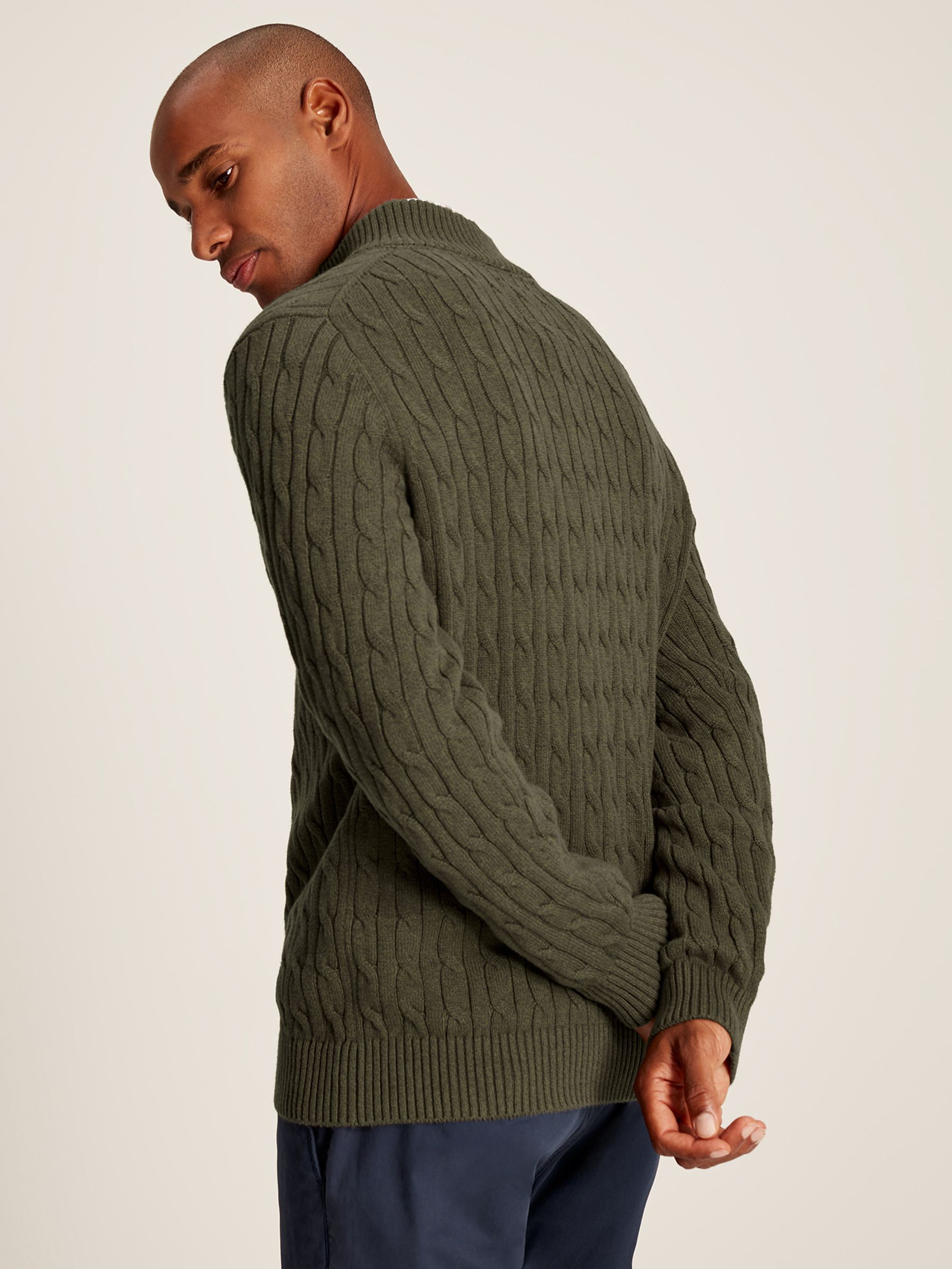 Cable Knit Green Quarter Zip Jumper - Image 2 of 8