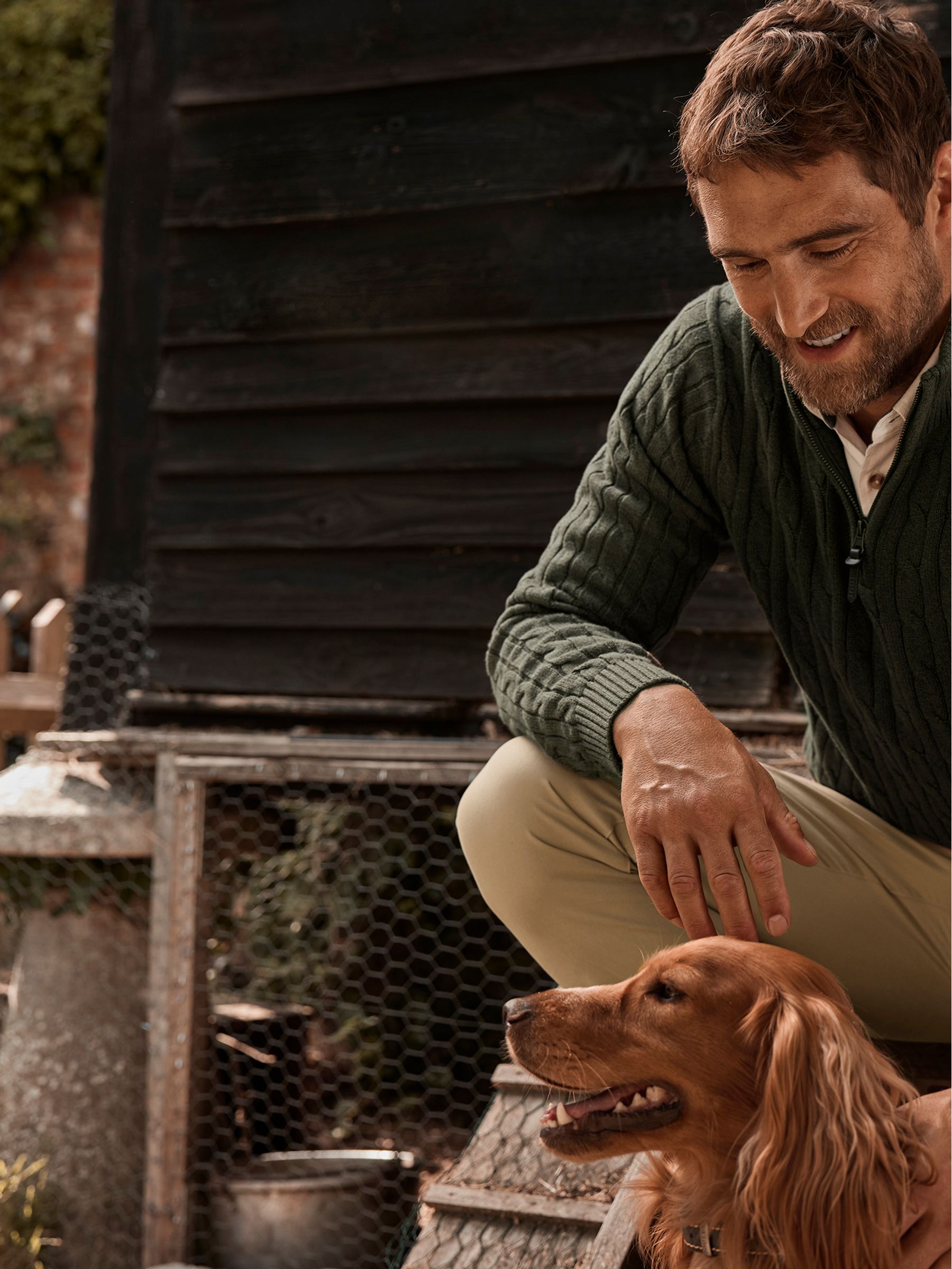 Cable Knit Green Quarter Zip Jumper - Image 7 of 8