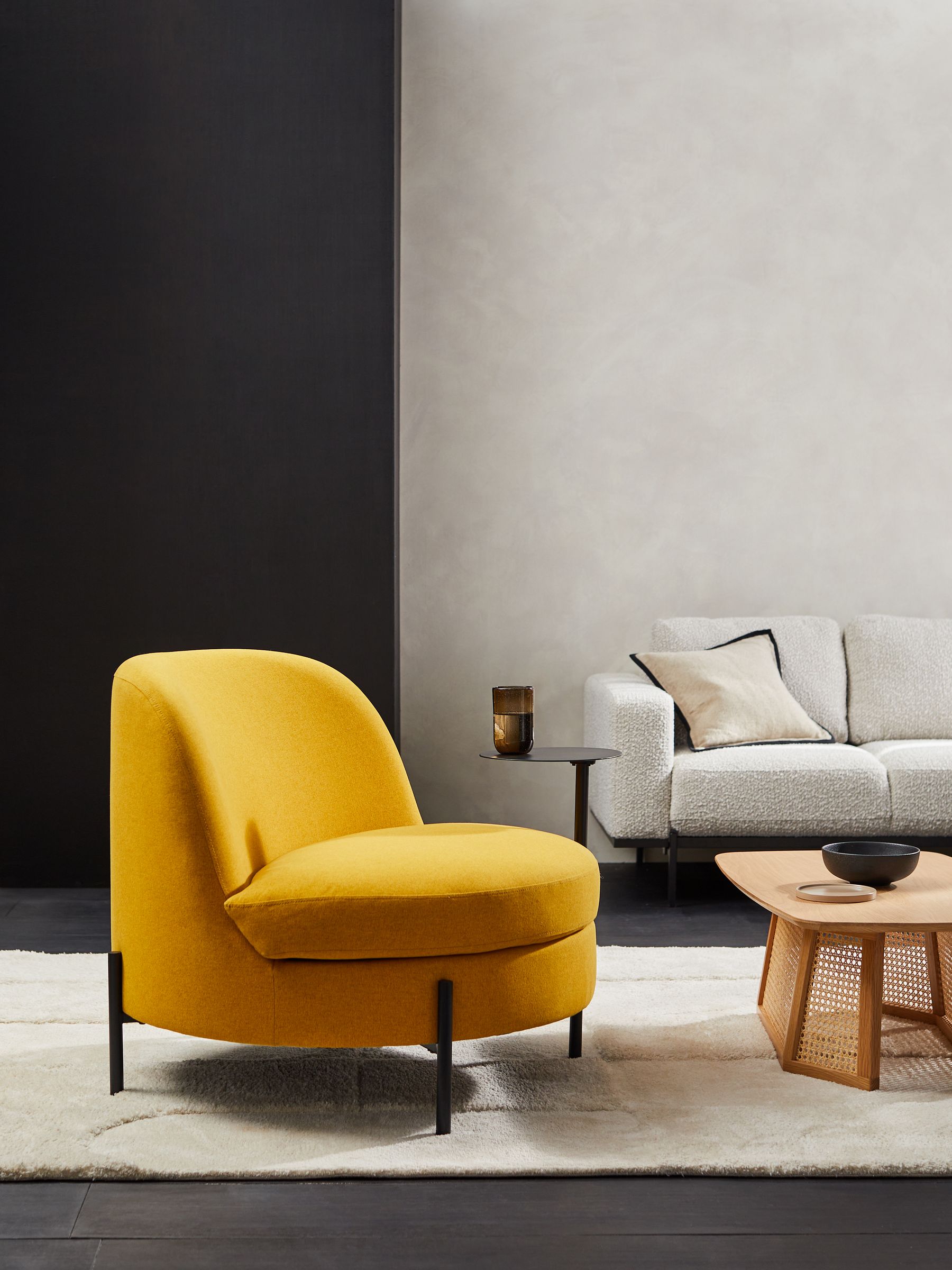 Mazie Accent Chair in Mustard Yellow Made