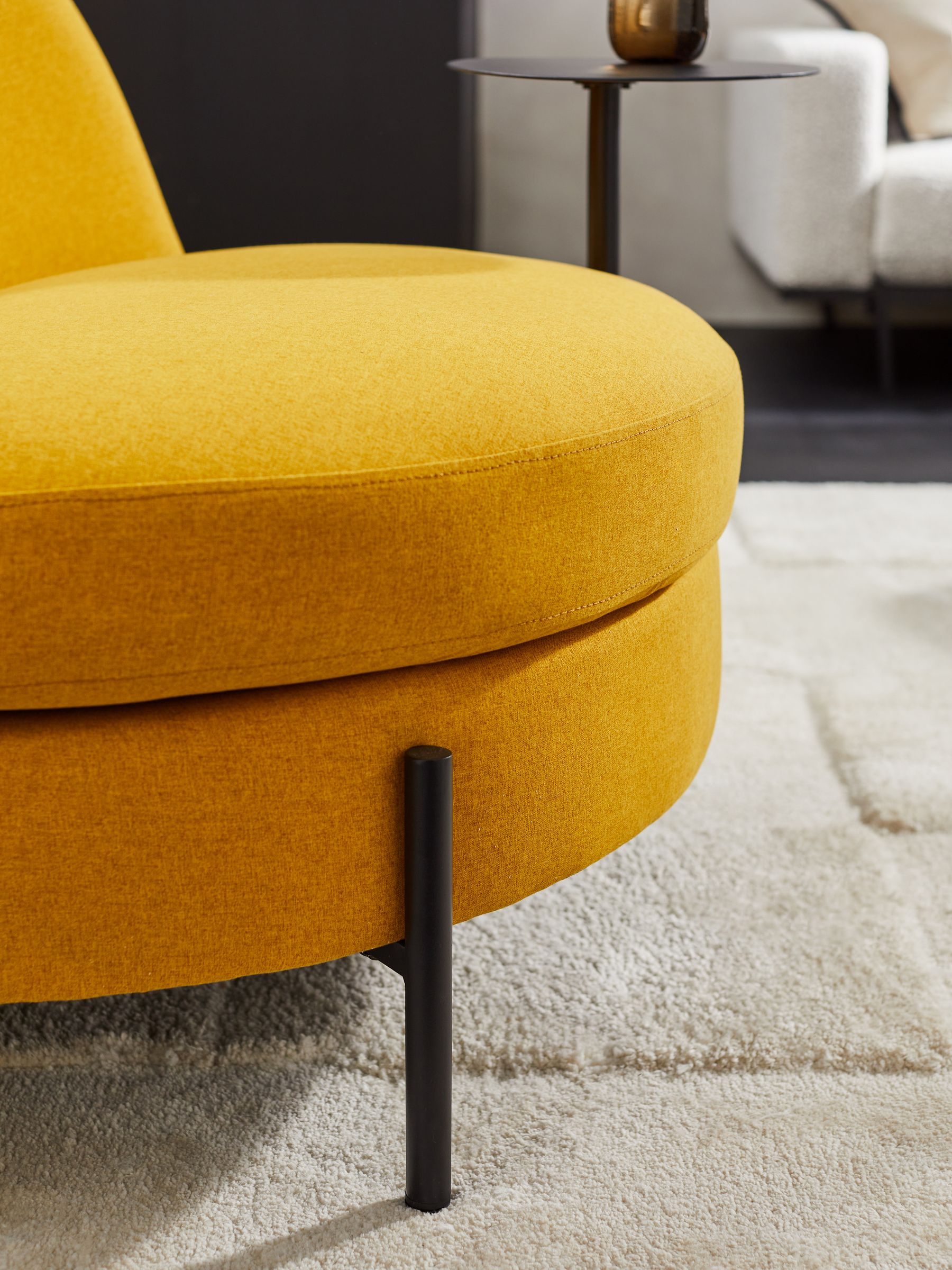 Mazie Accent Chair in Mustard Yellow - Image 2 of 4