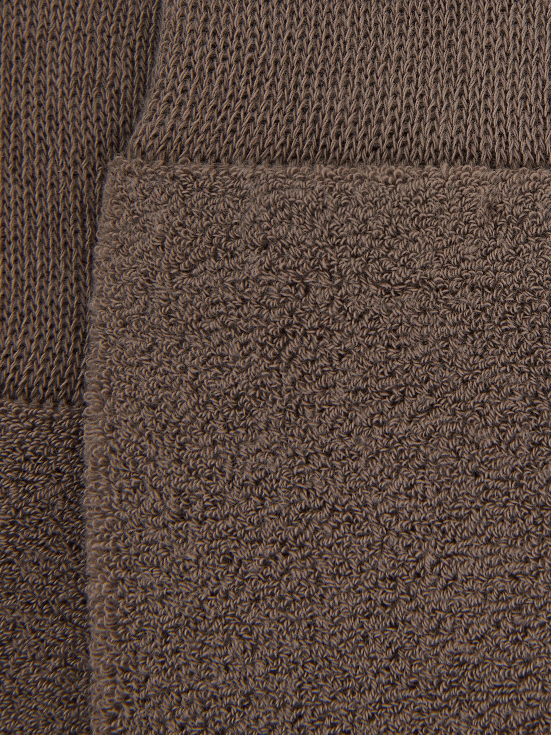 Cotton Blend Terry Towelling Socks in Taupe Melange - Image 3 of 3