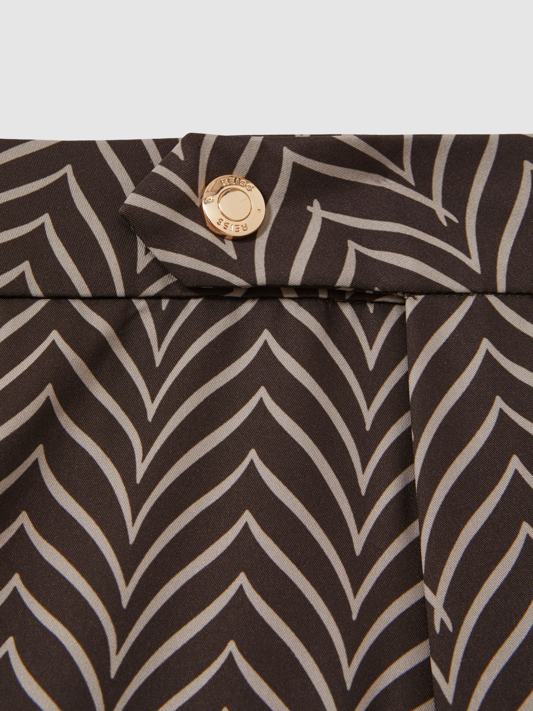 Striped Swim Shorts in Chocolate/Ecru - Image 6 of 6