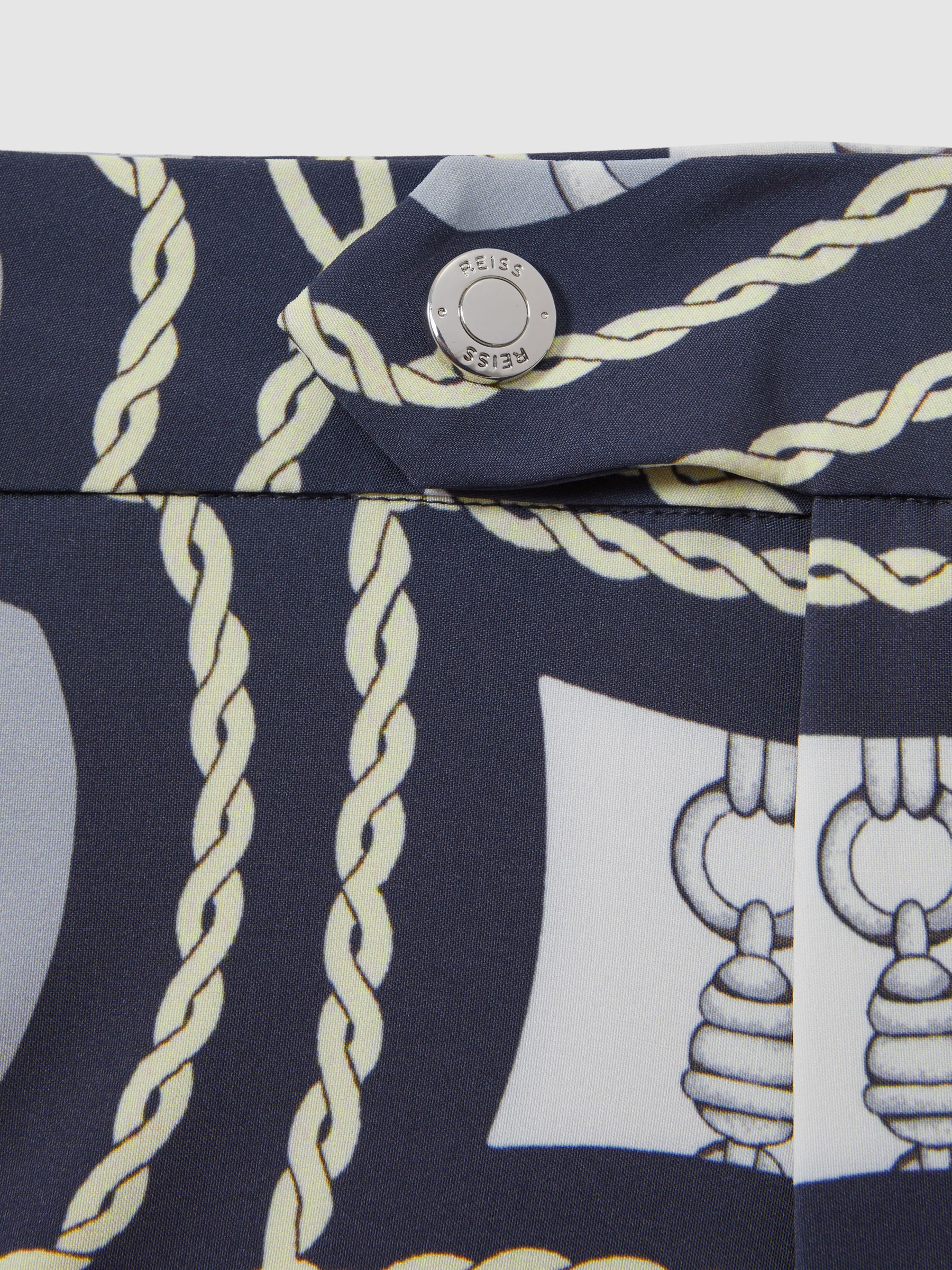 Chain Print Swim Shorts in Navy Multi - Image 6 of 6