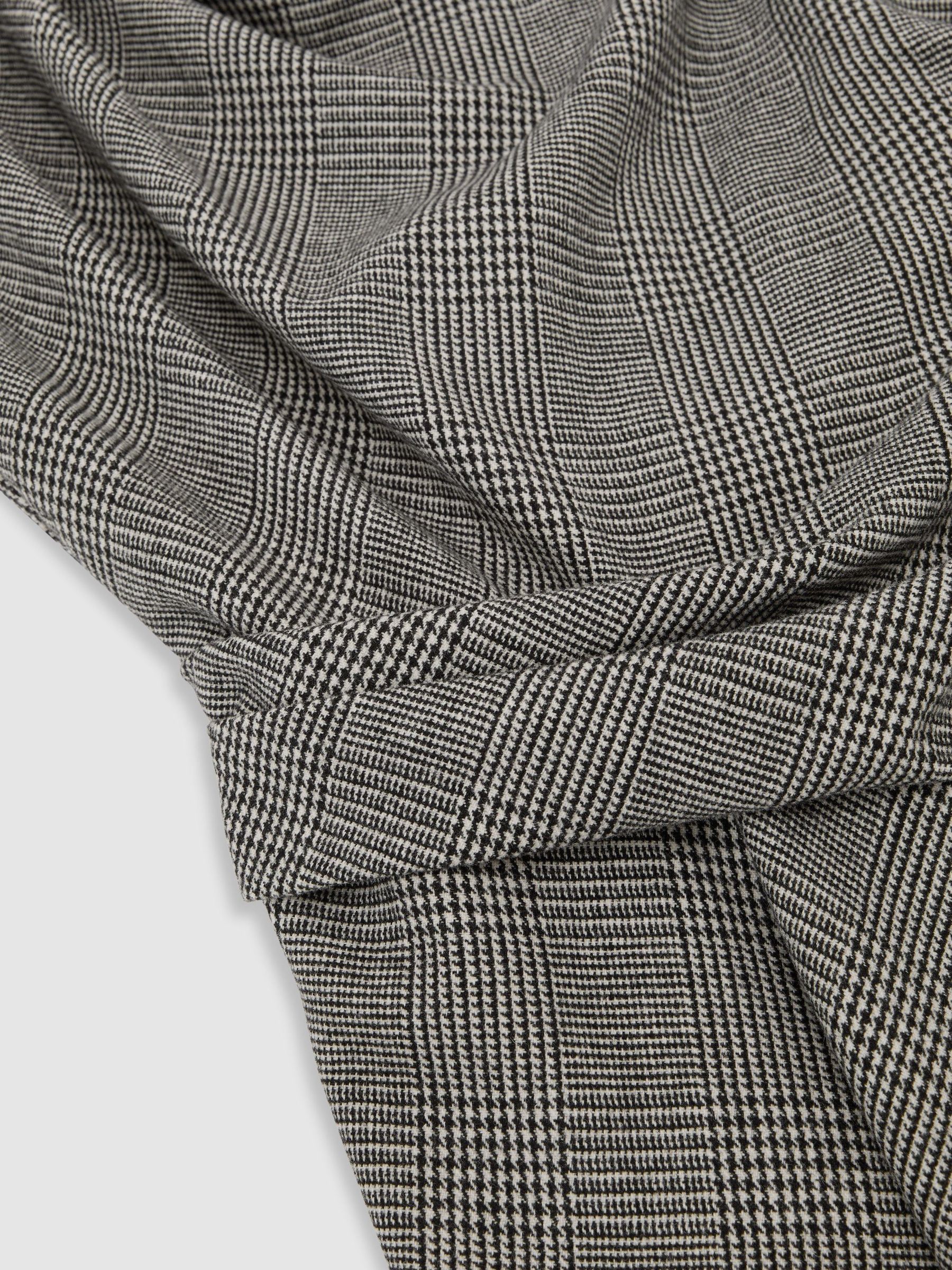 Petite Wool-Blend Check Tailored Midi Dress in Grey - Image 7 of 8