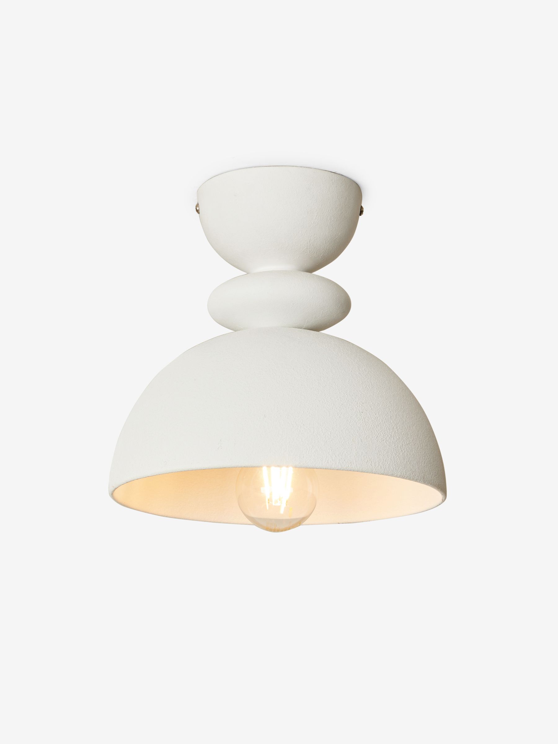 Freyja Flush Ceiling Light in White - Image 3 of 3