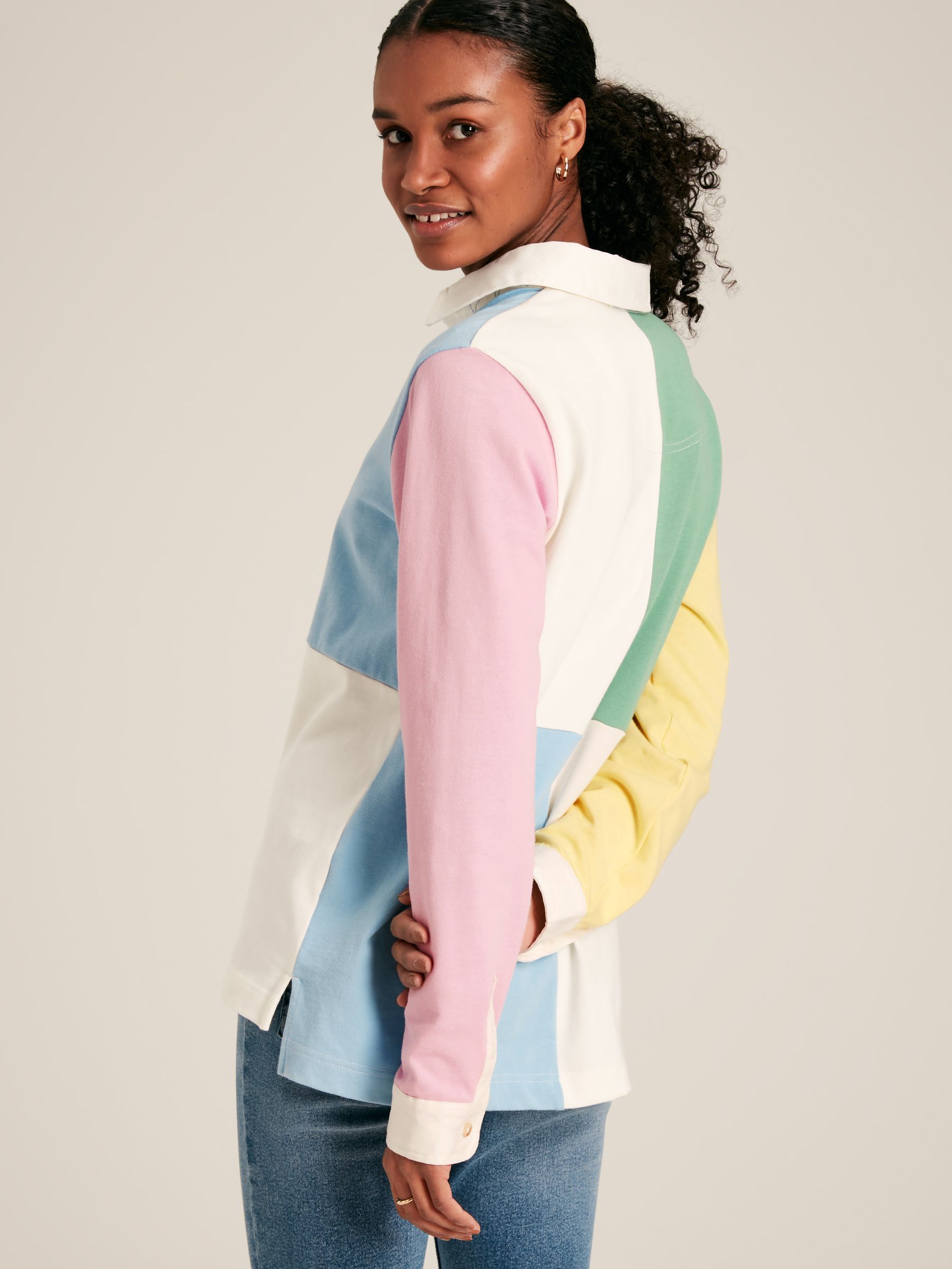 Falmouth Multi Colour Block Cotton Rugby Shirt - Image 2 of 7