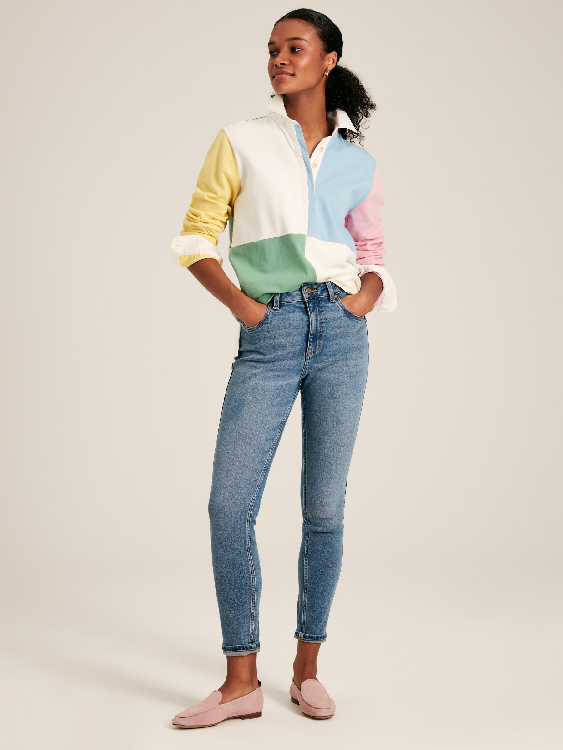 Falmouth Multi Colour Block Cotton Rugby Shirt - Image 3 of 7
