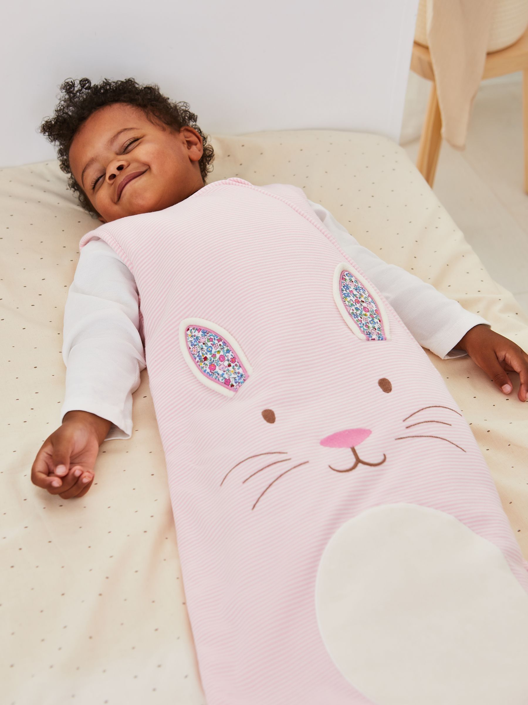 Pink Bunny Appliqué 2.5 Tog Toddler Sleeping Bag - Image 1 of 6