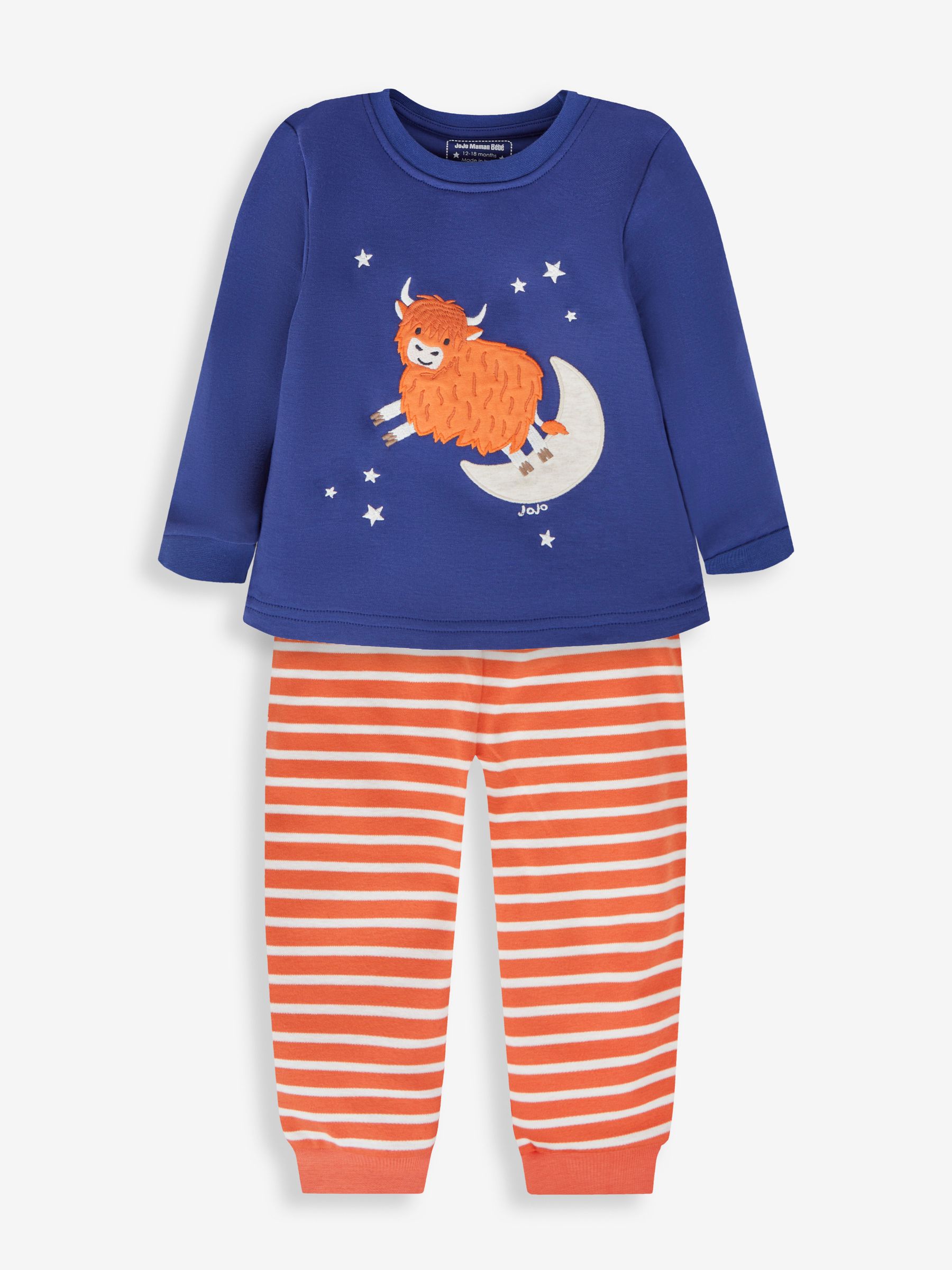 Navy Boys' 2-Pack Highland Cow Jersey Pyjamas - Image 3 of 11