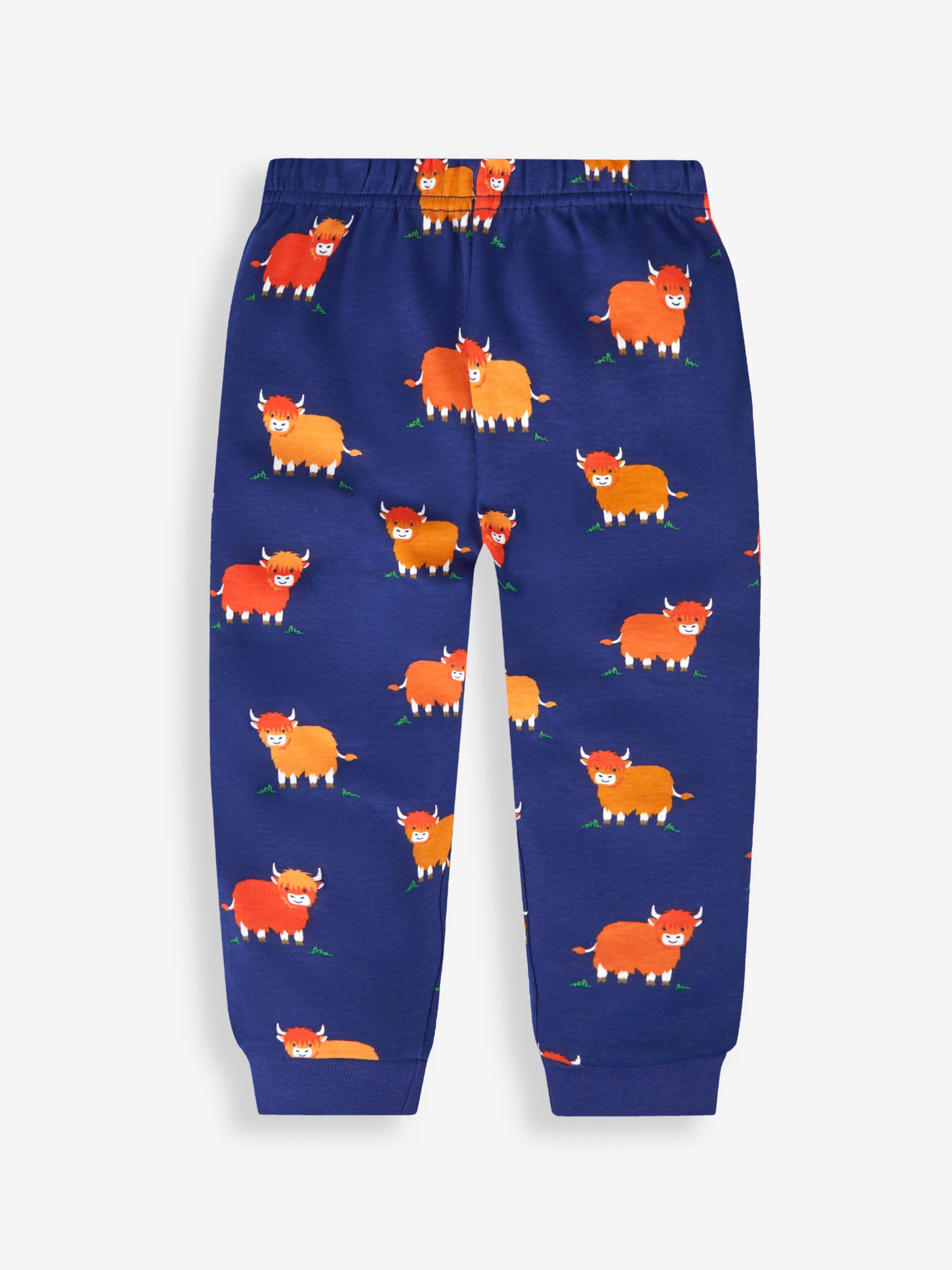 Navy Boys' 2-Pack Highland Cow Jersey Pyjamas - Image 5 of 11