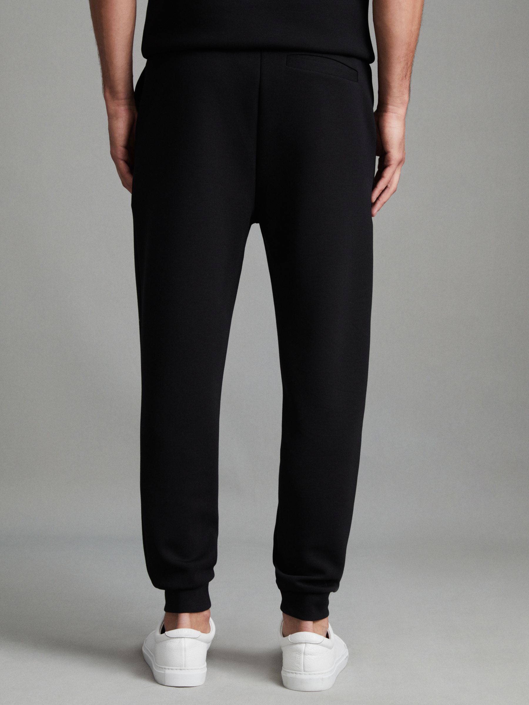 Drawstring Jersey Joggers in Black - Image 4 of 7
