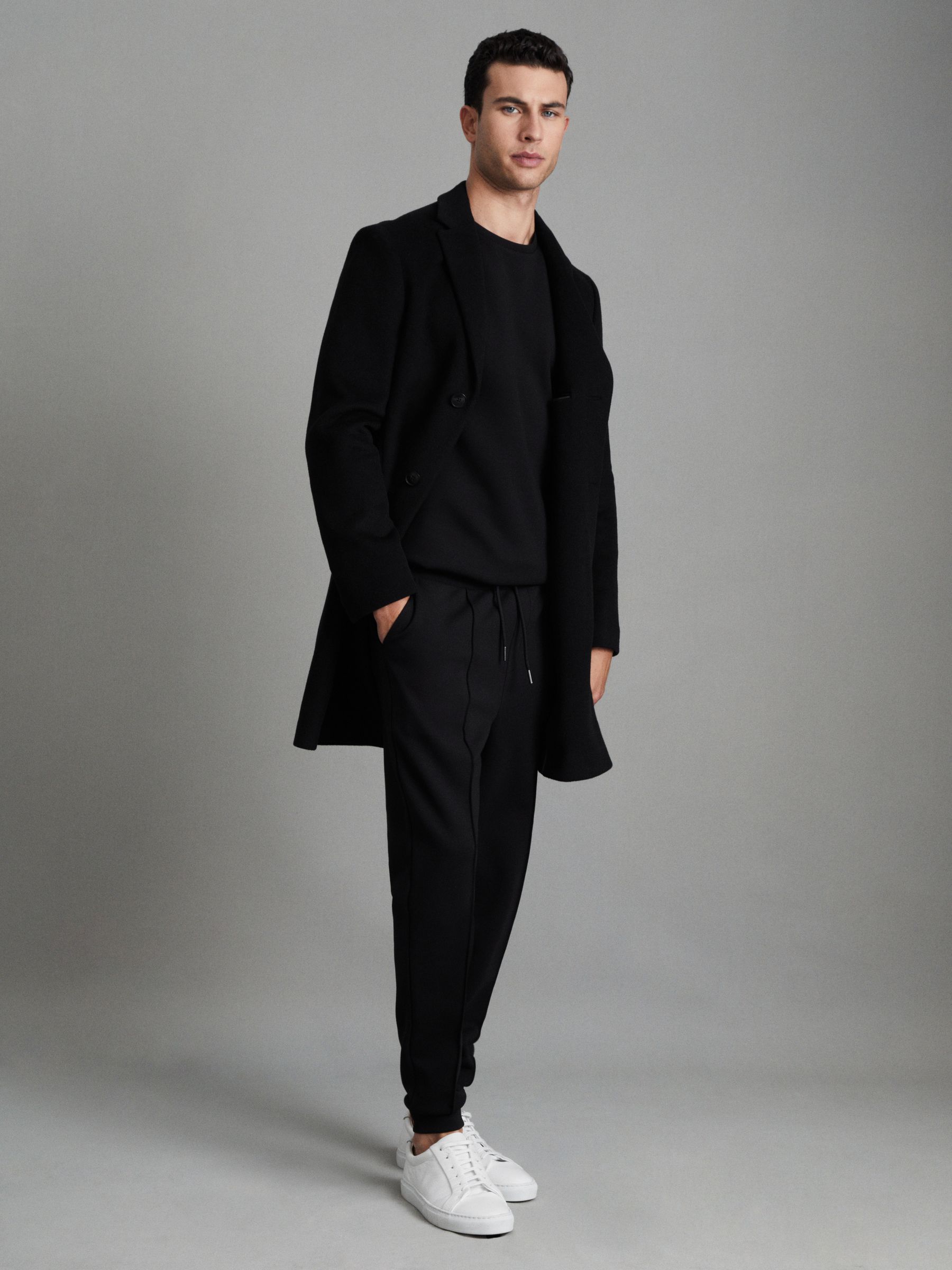 Drawstring Jersey Joggers in Black - Image 7 of 7