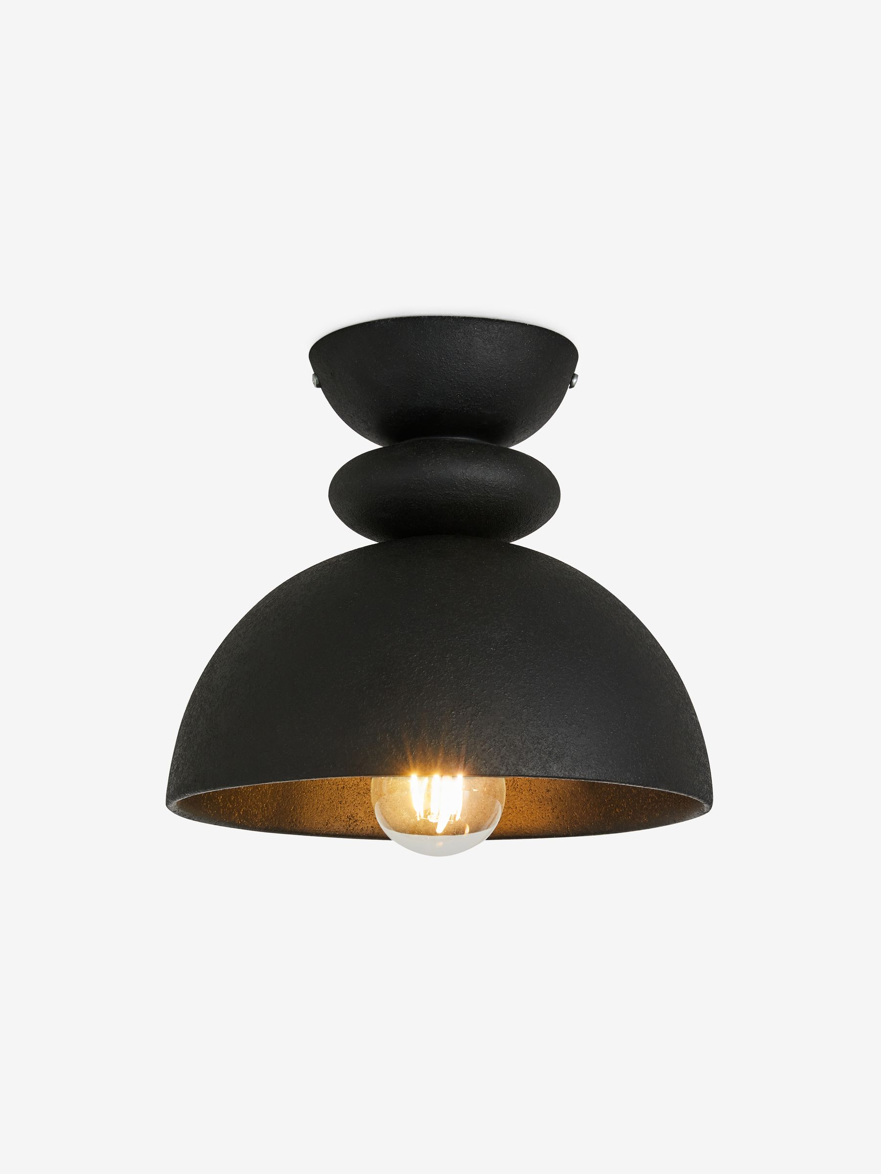 Freyja Flush Ceiling Light in Black - Image 3 of 3