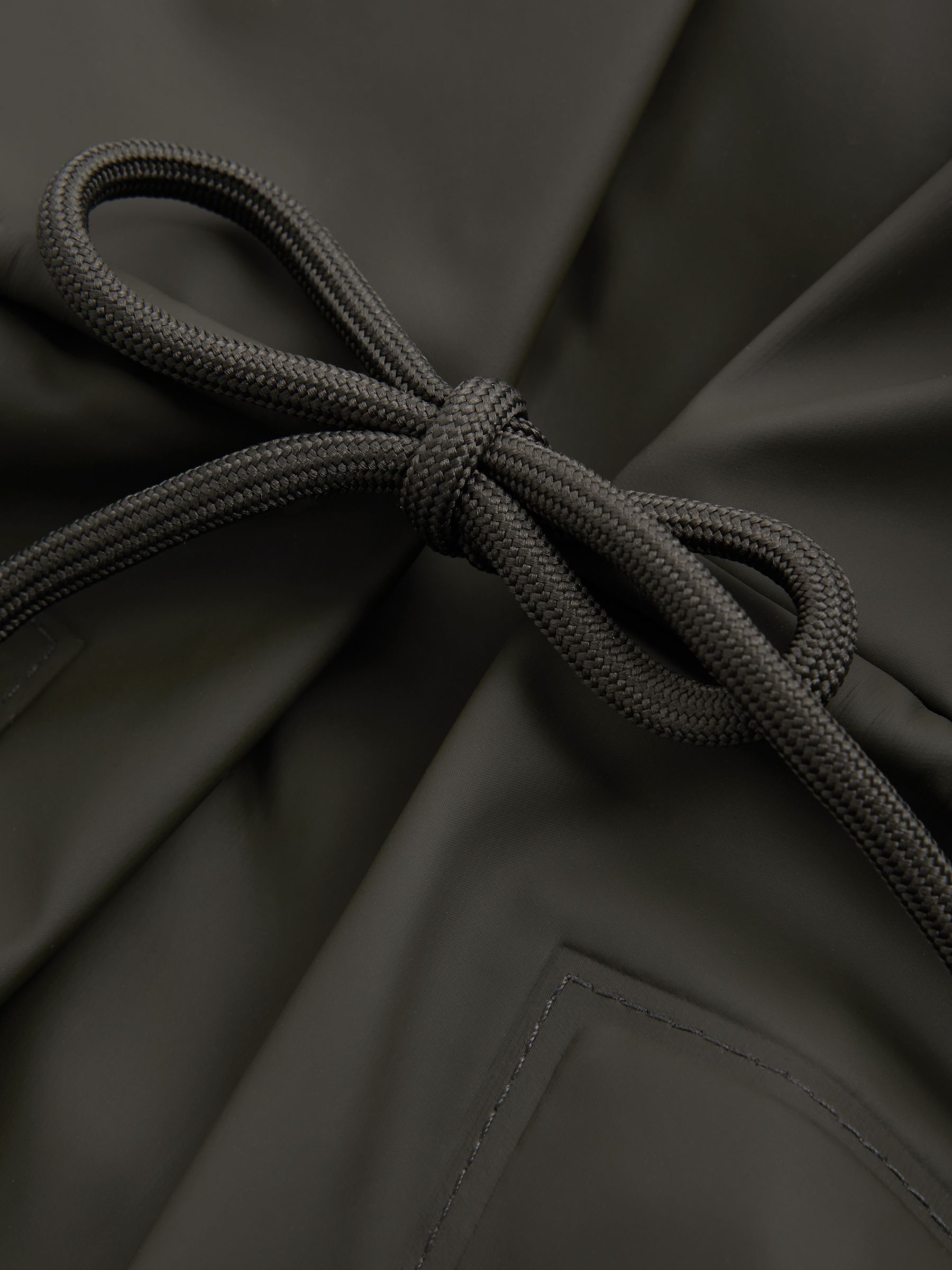 Rains String Parka in Green - Image 7 of 7