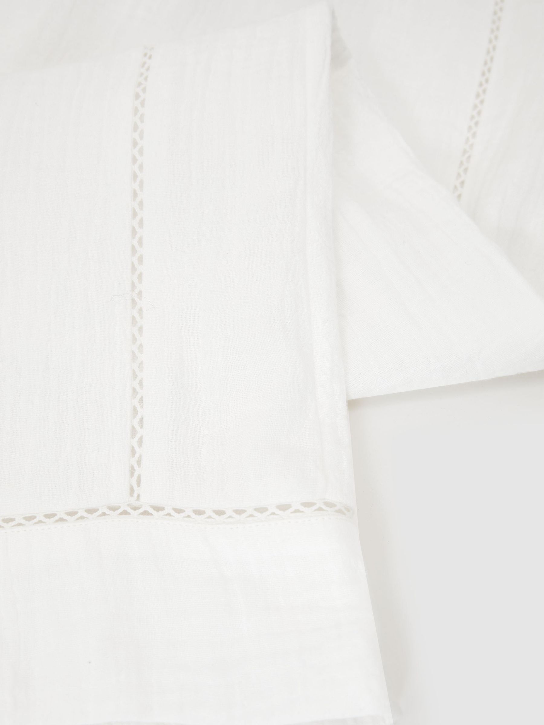 Petite Cotton Cheesecloth Wide-Leg Trousers in White - Image 7 of 8
