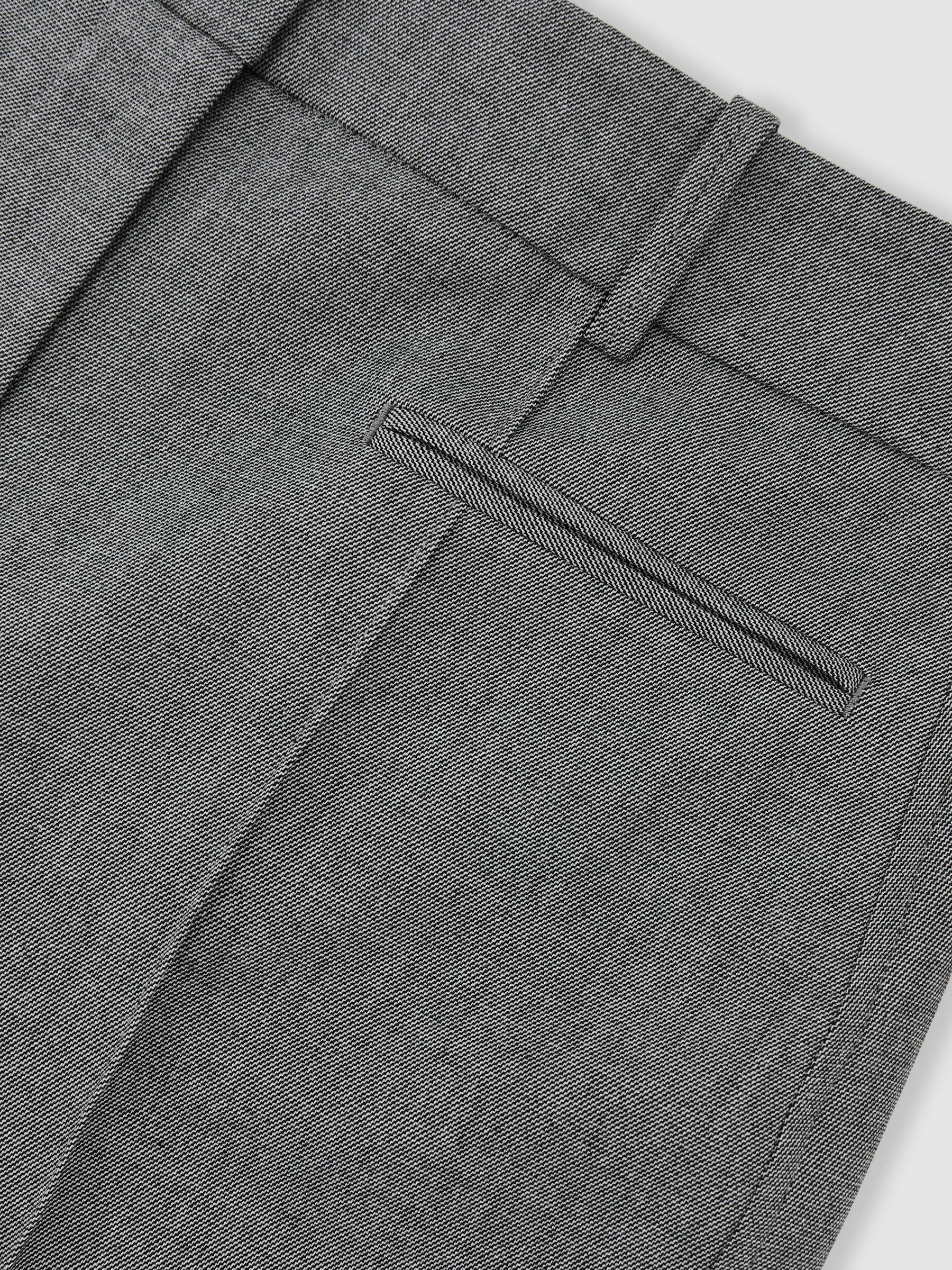Woven Pintuck-Detail Flared Trousers in Grey - Image 8 of 8