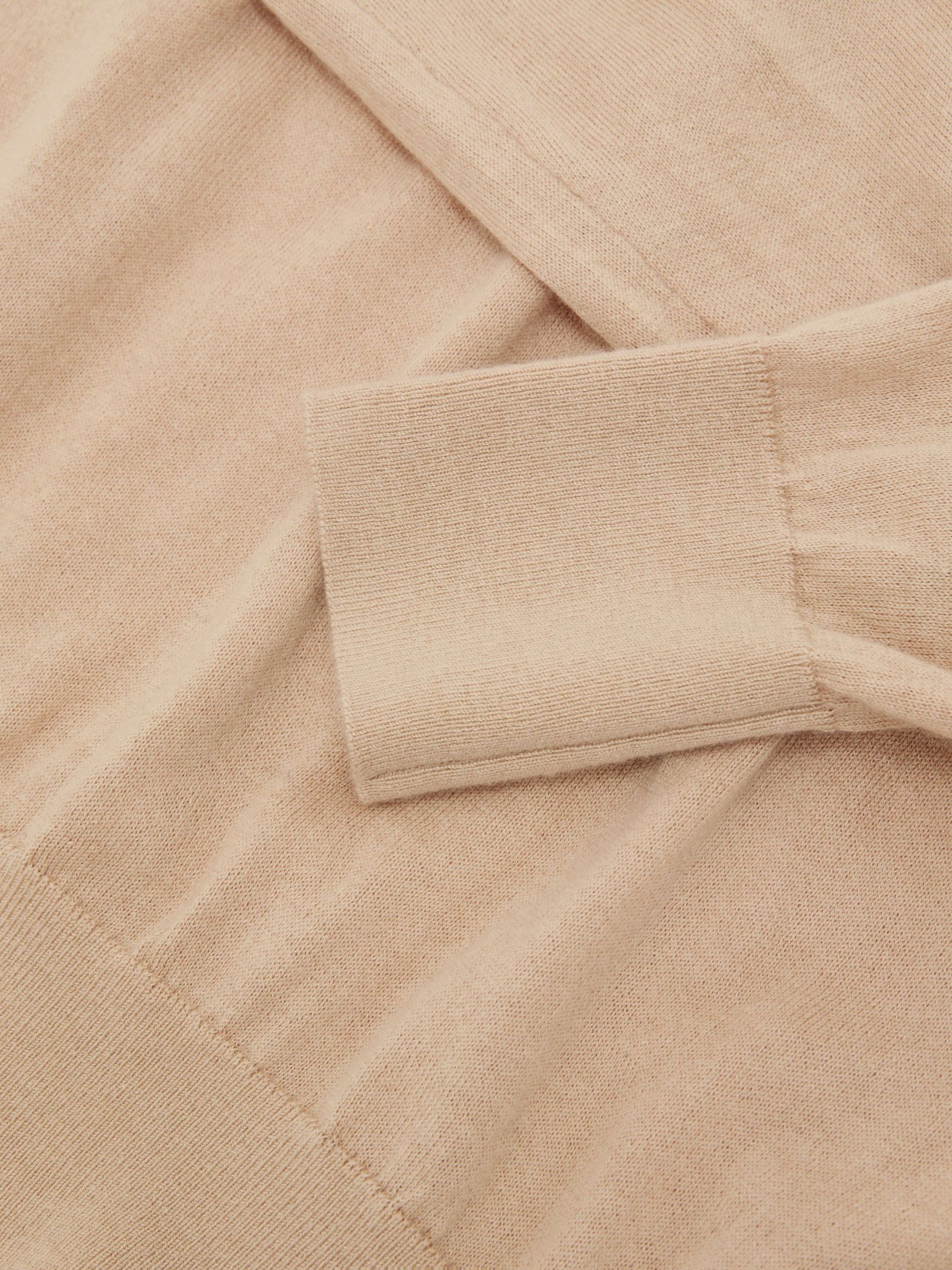 Ultra-Soft Merino Wool High-Neck Jumper in Camel - Image 6 of 6