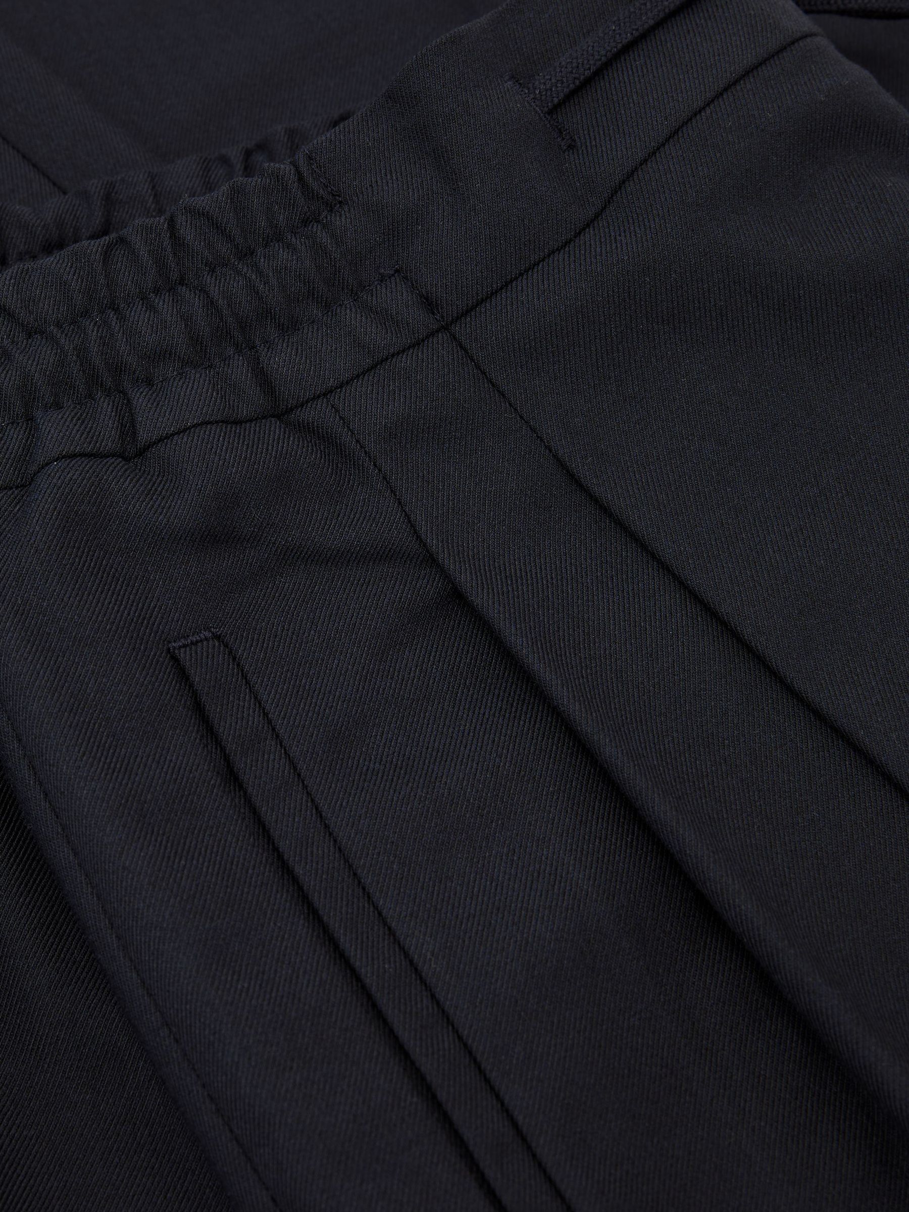 Relaxed Twill Drawstring Trousers in Navy - Billede 6 af 6