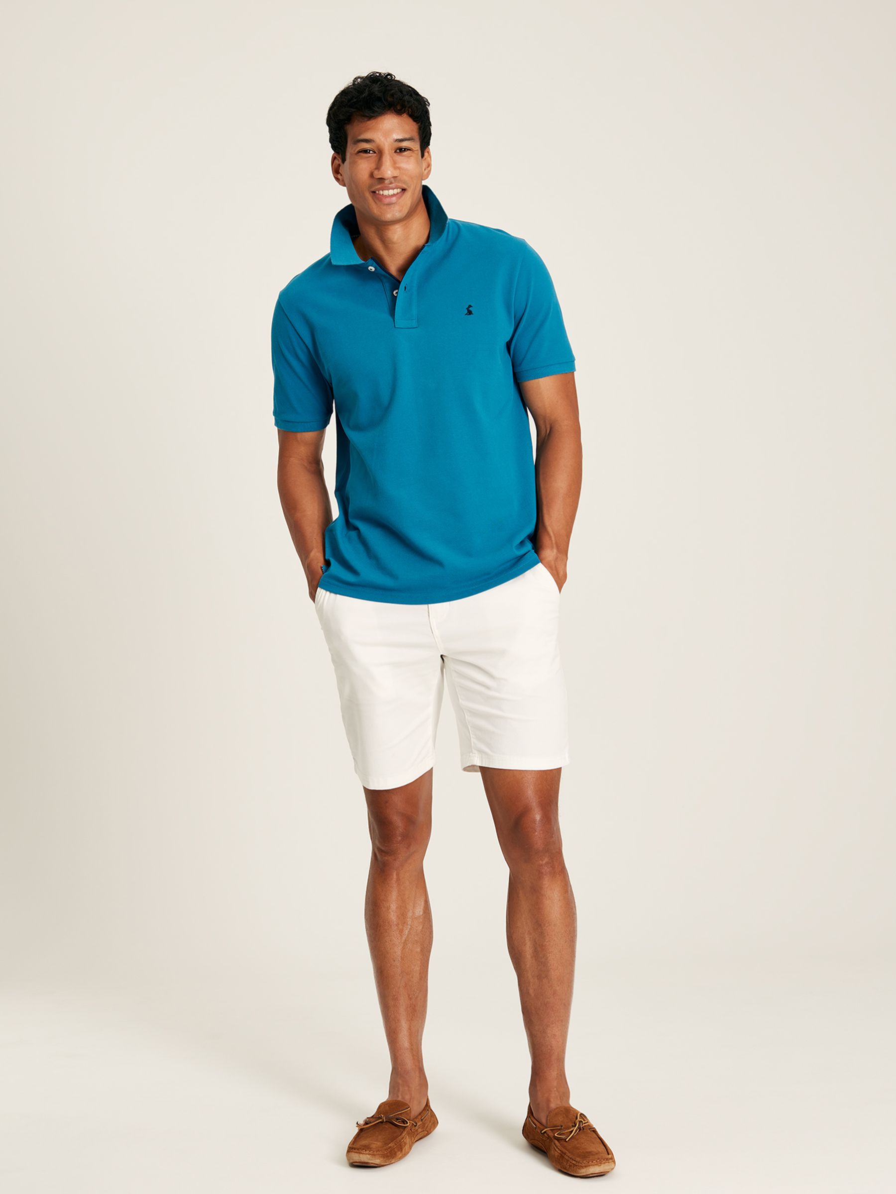 Woody Turquoise Cotton Polo Shirt - Image 1 of 12 Woody Turquoise Cotton Polo Shirt - Image 1 of 12