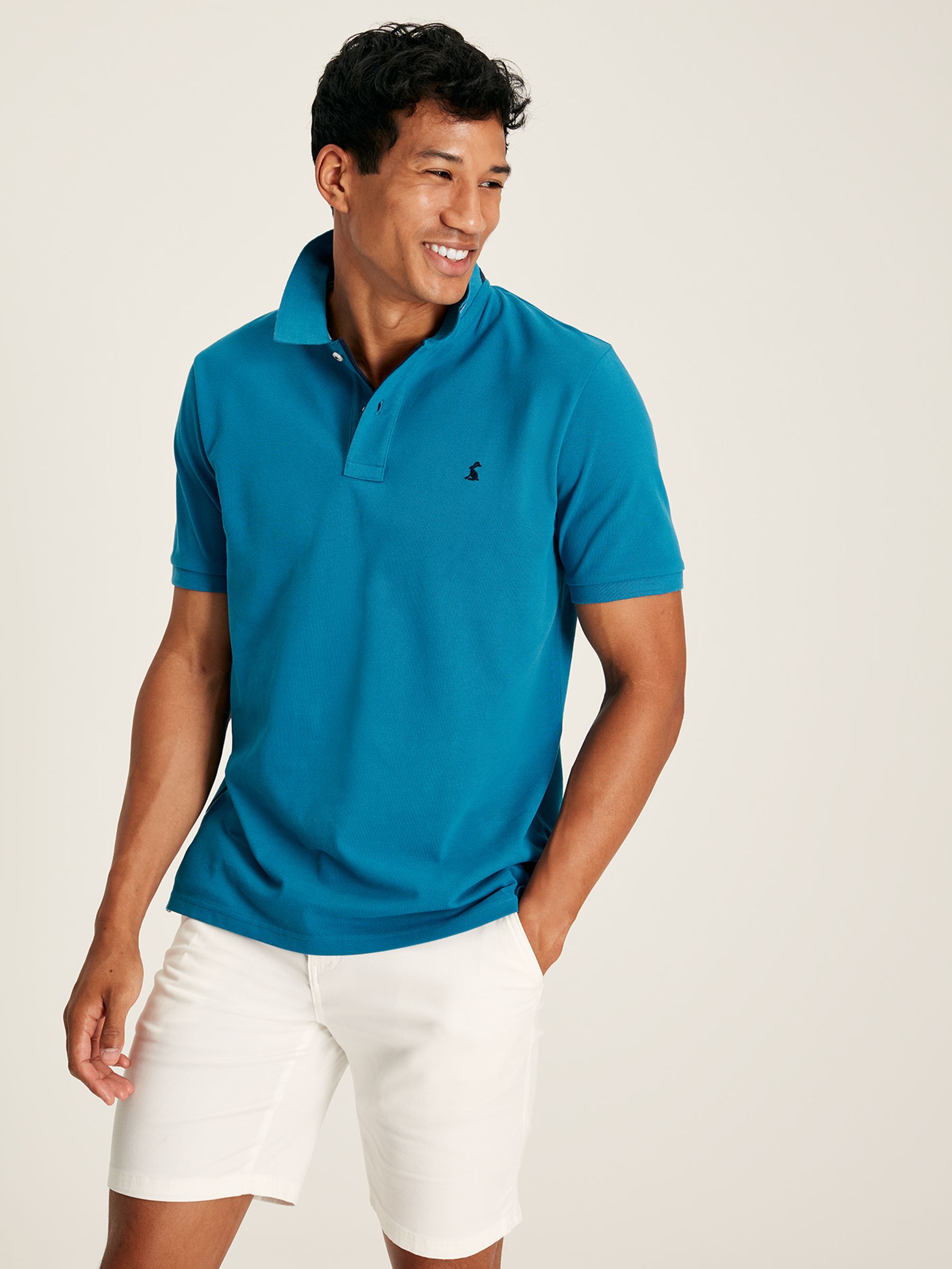 Woody Turquoise Cotton Polo Shirt - Image 2 of 12