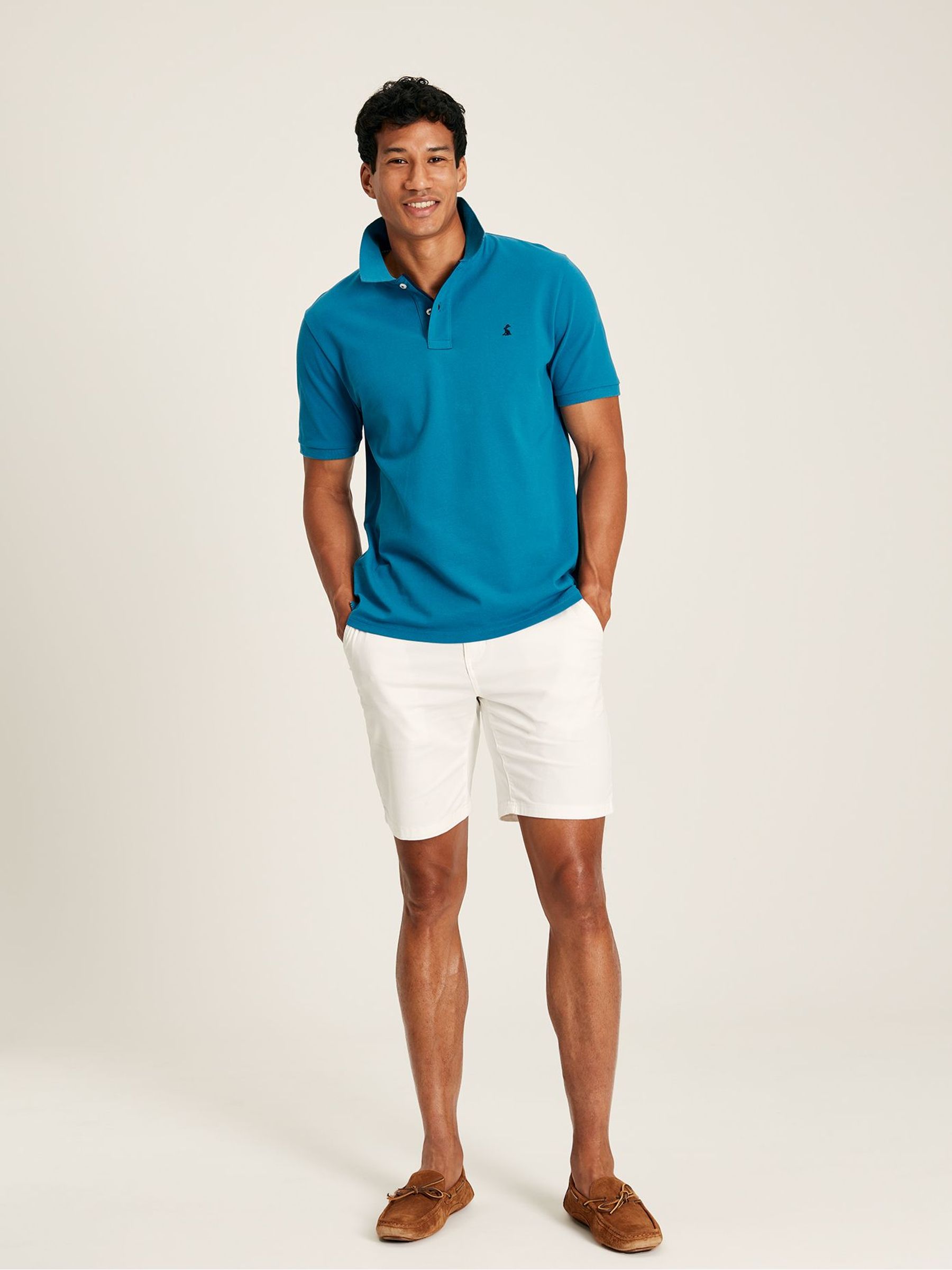 Woody Turquoise Cotton Polo Shirt - Image 5 of 12