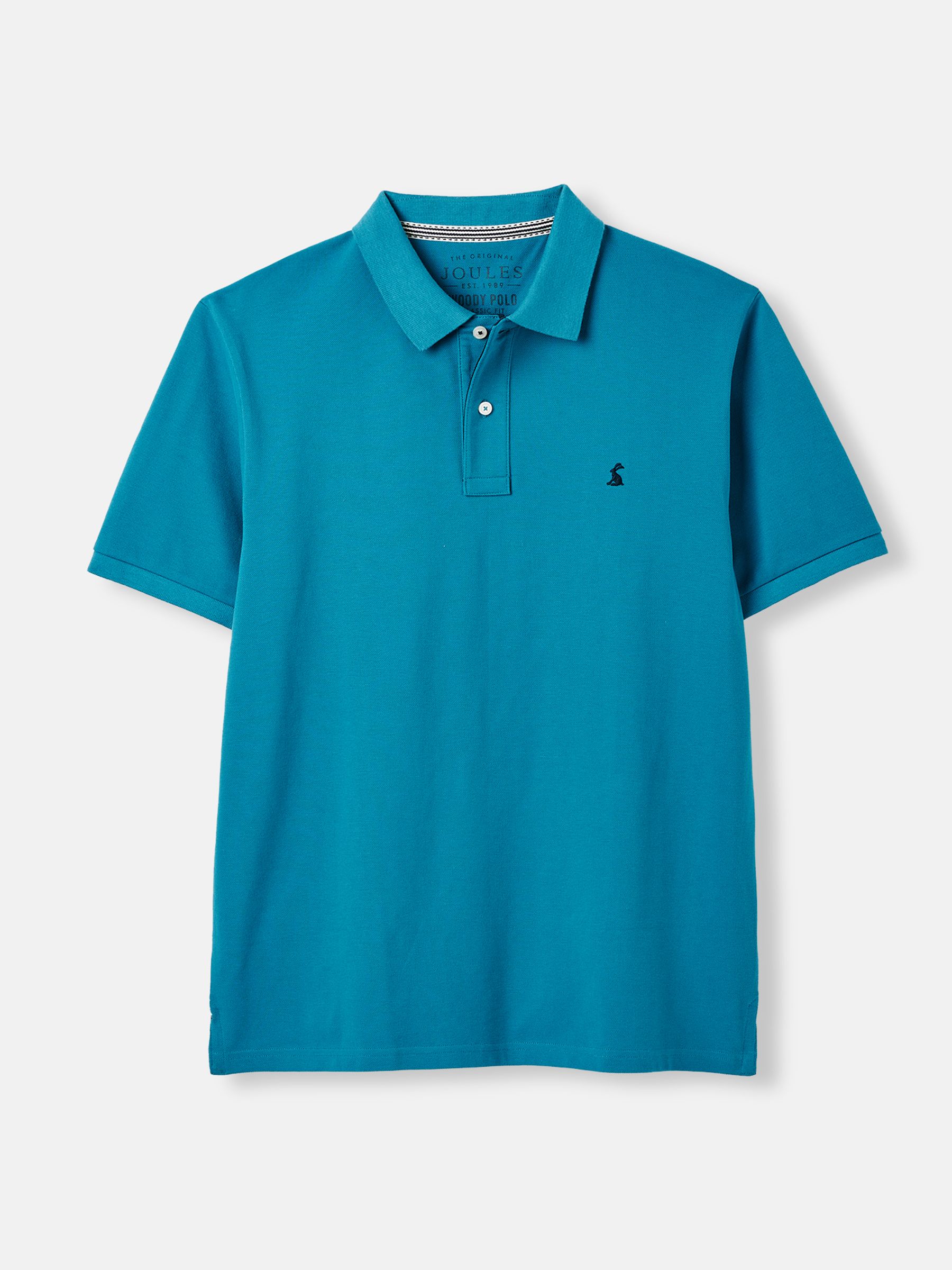 Woody Turquoise Cotton Polo Shirt - Image 7 of 12