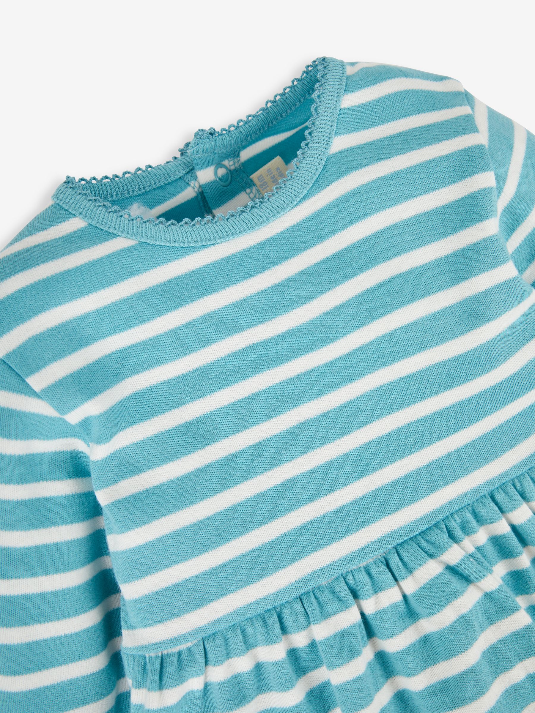 Duck Egg Green Bunny Girls' Stripe Appliqué Dress - Image 2 of 3