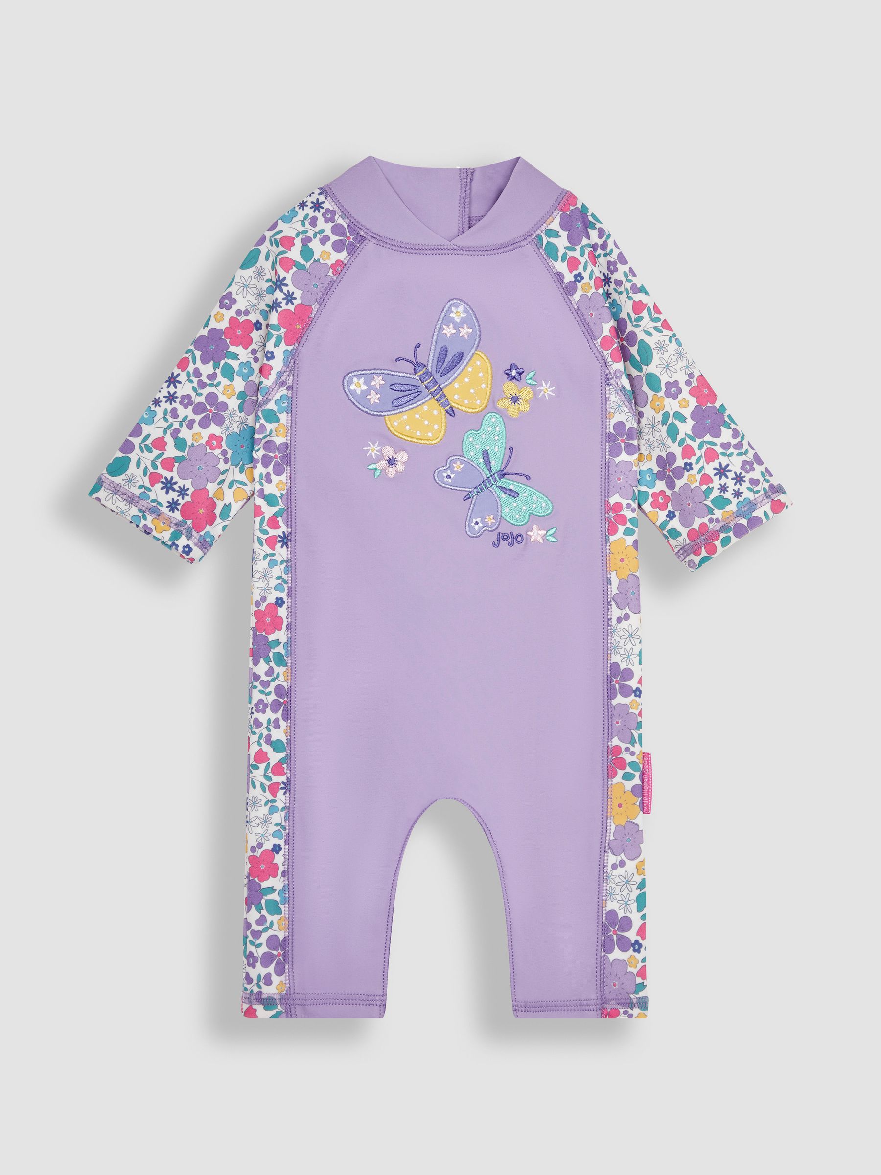 Pastel Floral UPF 50 1-Piece Sun Protection Suit - Image 1 of 3