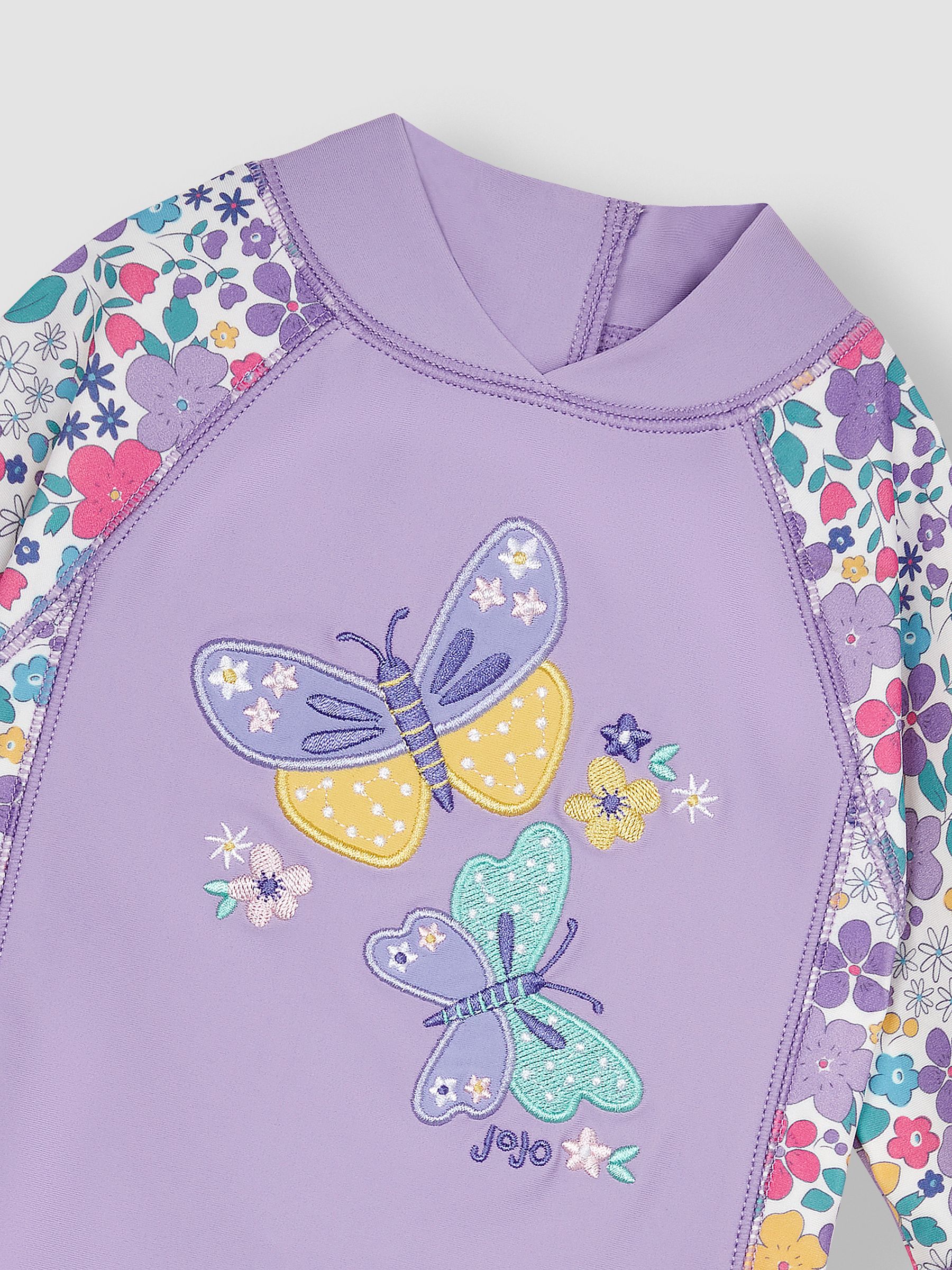 Pastel Floral UPF 50 1-Piece Sun Protection Suit - Image 3 of 3