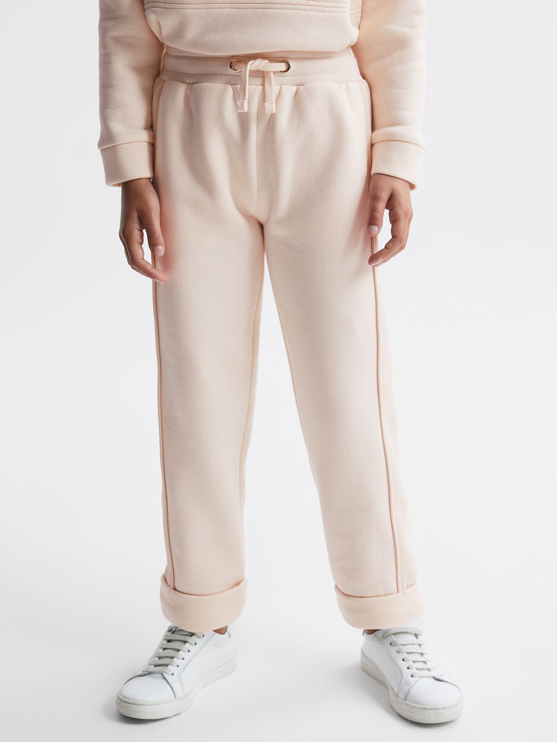 4-9 yrs Cotton Drawstring Sparkle Joggers in Pink - Image 3 of 6