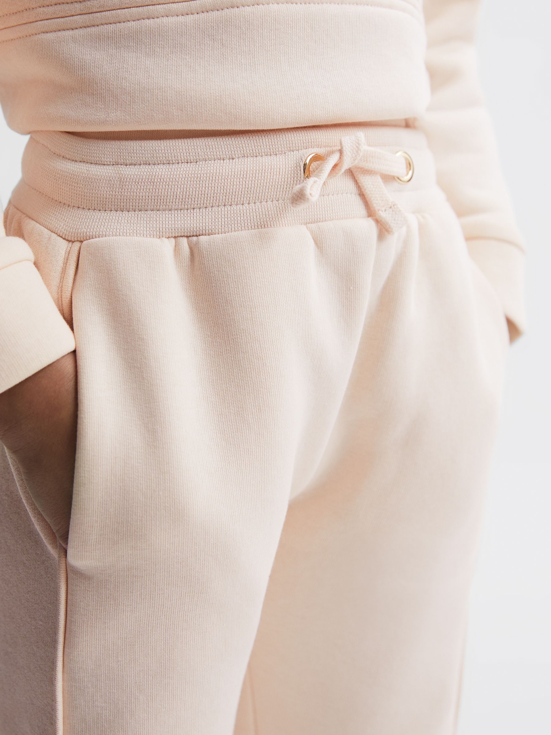 4-9 yrs Cotton Drawstring Sparkle Joggers in Pink - Image 4 of 6