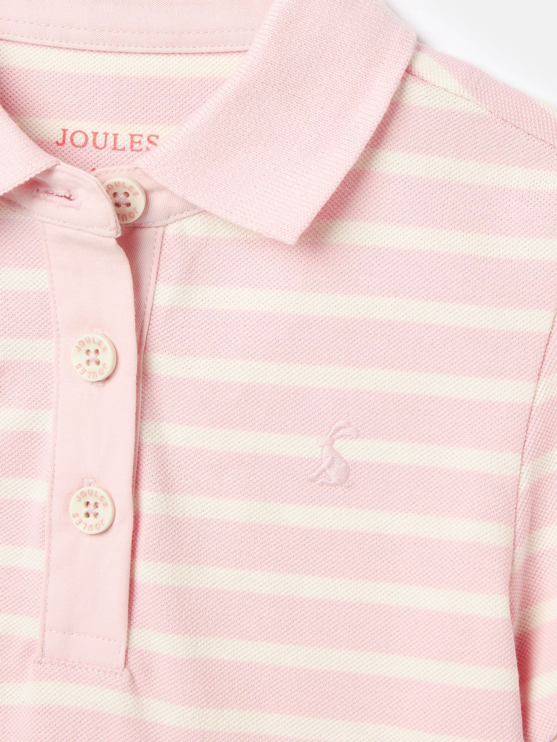 Girls' Morgan Pink Pique Cotton Polo Shirt - Image 2 of 5
