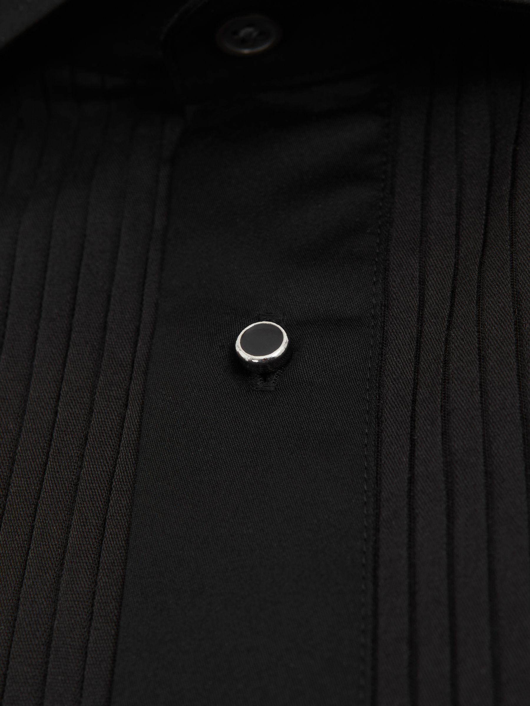 Slim Fit Slim Fit Cotton Marcella Tuxedo Shirt in Black - Image 7 of 7